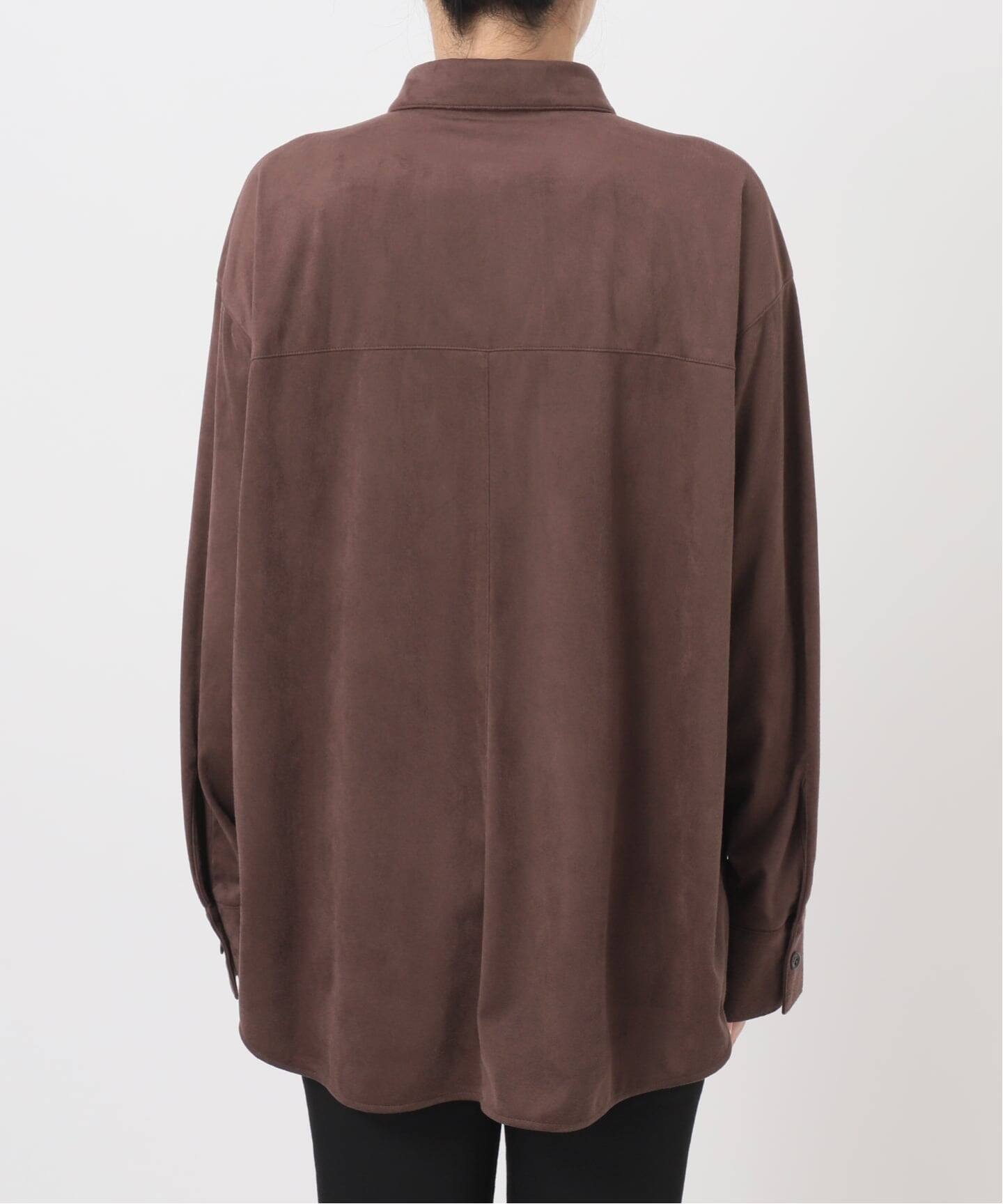 （値下げ中）ブラウン スエード シャツ　送料込み Wrangler/ラングラー 127MW OVER SIZE SHIRTS ウェスタンシャツ