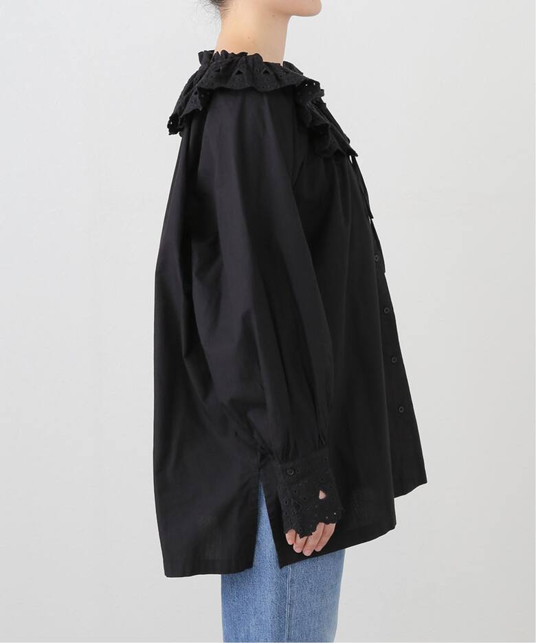 SARA MALLIKA/サラマリカ】COTTON SCALLAP COLLER BLOUS（シャツ 