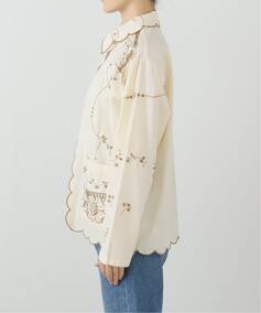 SARA MALLIKA/サラマリカ】COTTON TWILL CUT WORK SHIRT（シャツ 