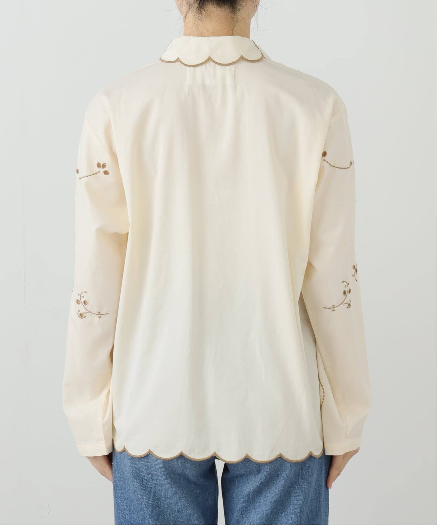 SARA MALLIKA/サラマリカ】COTTON TWILL CUT WORK SHIRT（シャツ