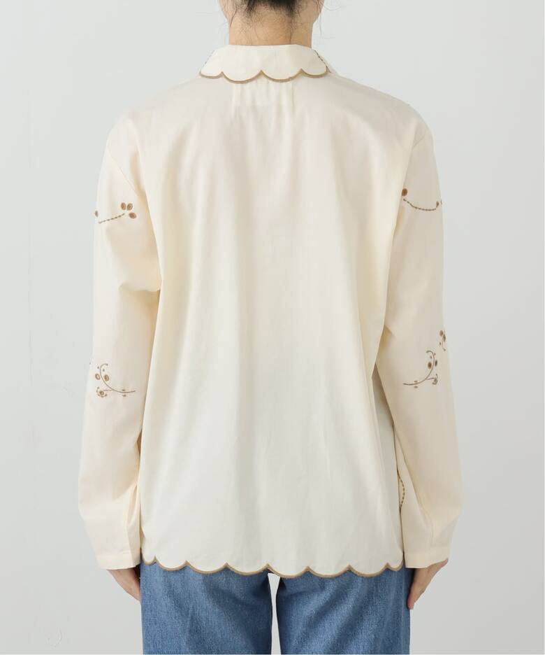 SARA MALLIKA/サラマリカ】COTTON TWILL CUT WORK SHIRT（シャツ 