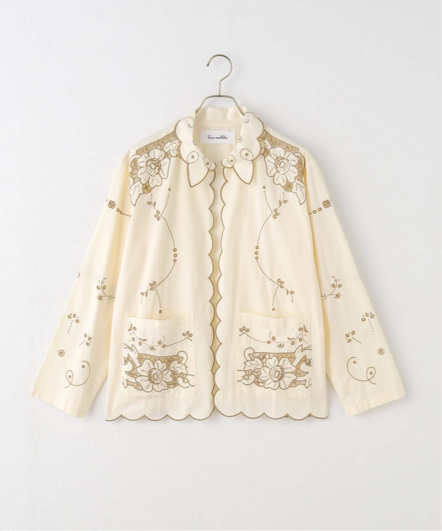 SARA MALLIKA/サラマリカ】COTTON TWILL CUT WORK SHIRT（シャツ