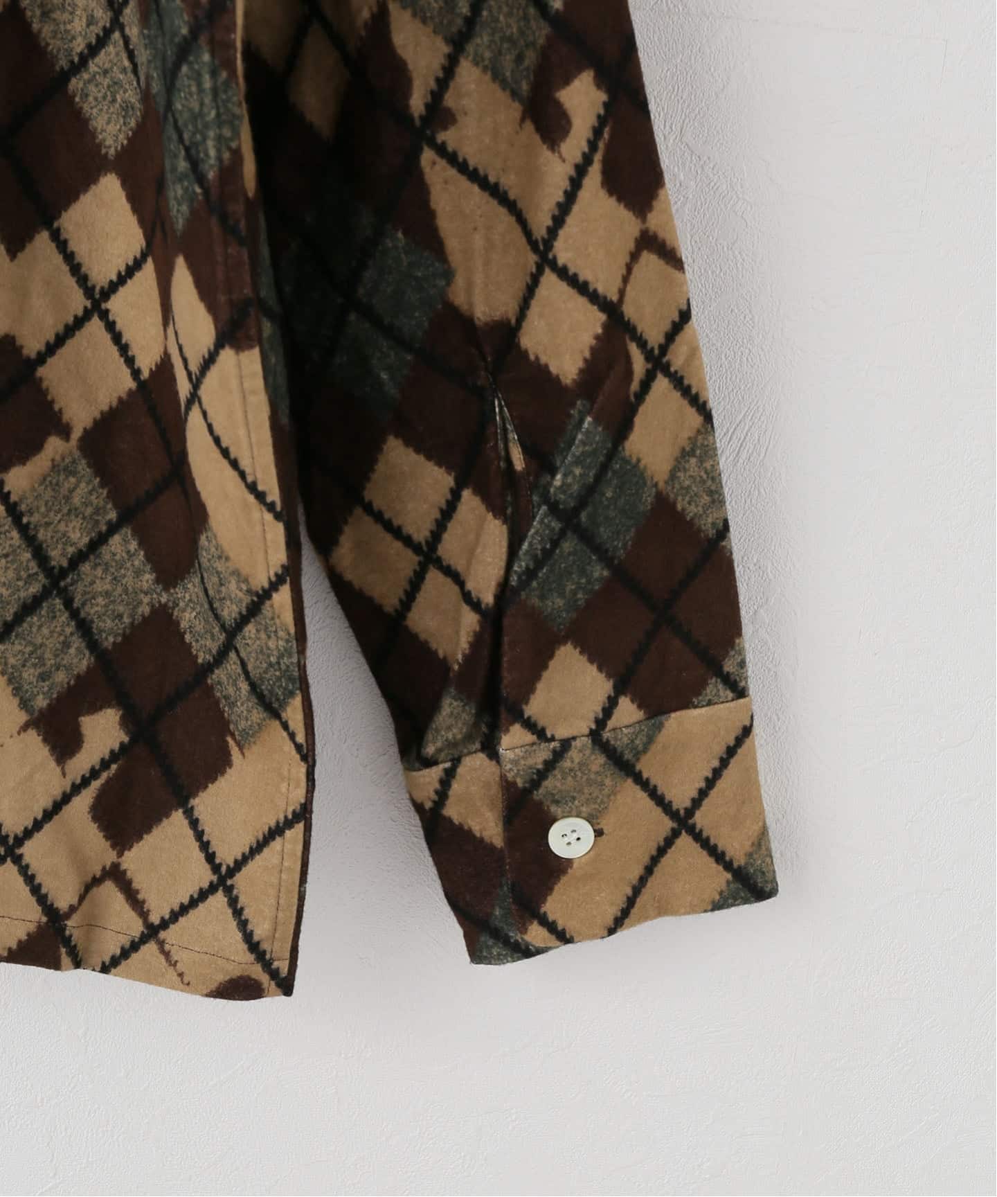 NOMARHYTHM TEXTILE】 Argyle Open Collar Shirt（シャツ／ブラウス