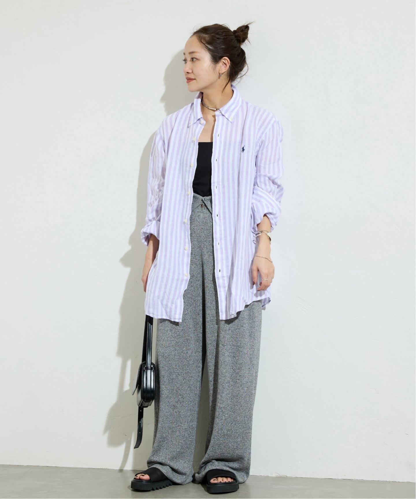 POLO RALPH LAUREN / ポロ ラルフ ローレン】LINEN STRIPE SPORT SHI 