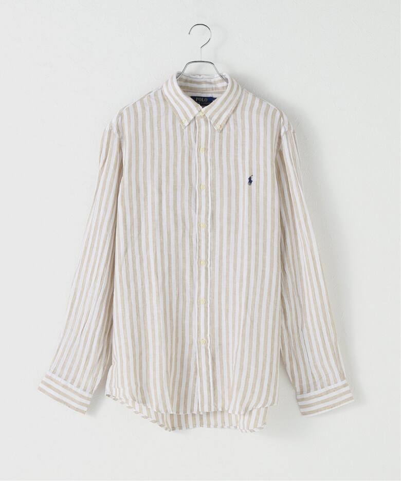 POLO RALPH LAUREN / ポロ ラルフ ローレン】LINEN STRIPE SPORT SHI 