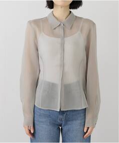 AMOMENTO / アモーメント】 SHEER SLIM RT SHIRTS AM25SSW01SH（シャツ 