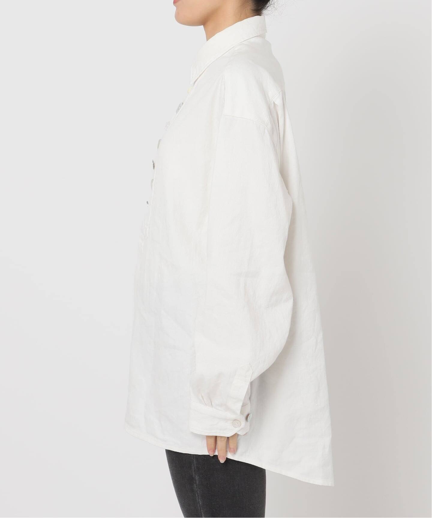 別注【MIKA KASAI】PATCH BUTTON LINEN SH（シャツ／ブラウス
