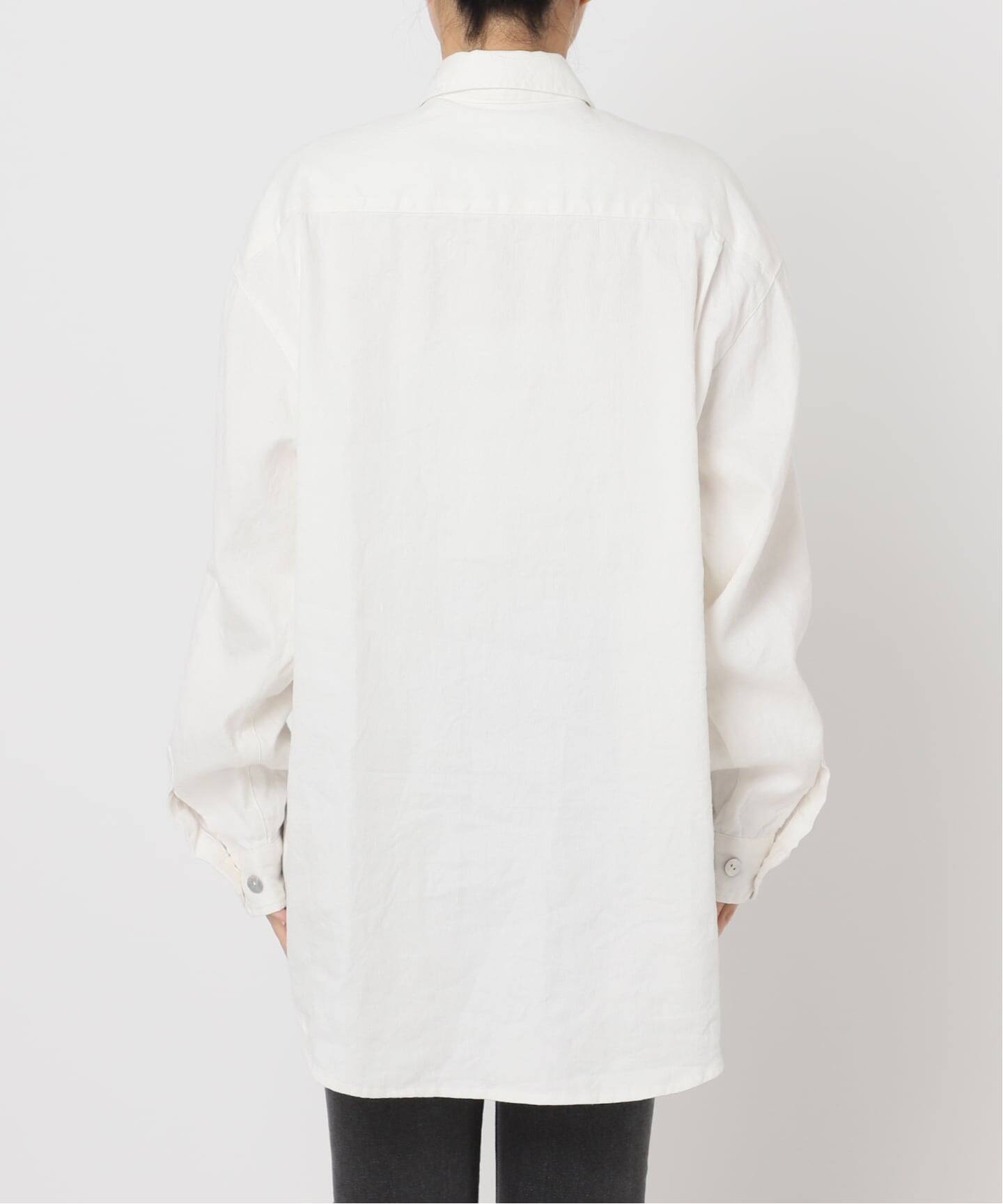 別注【MIKA KASAI】PATCH BUTTON LINEN SH（シャツ／ブラウス