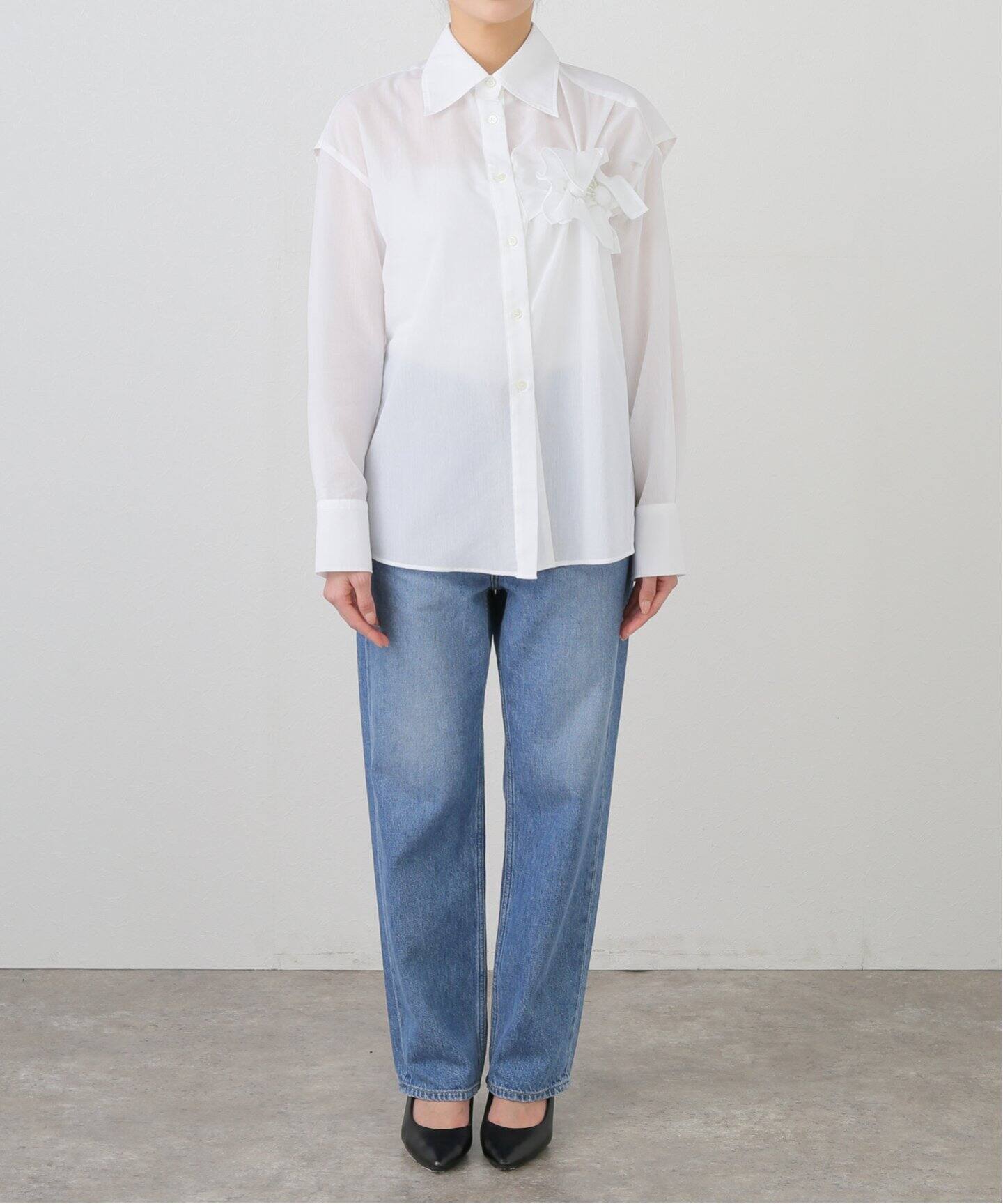 RIV NOBUHIKO リブ ノブヒコ 25SS MICHE SHIRT シャツ TPSS250301 ホワイト F RIV NOBUHIKO/リブノブヒコ】 MICHE SHIRT（シャツ／ブラウス