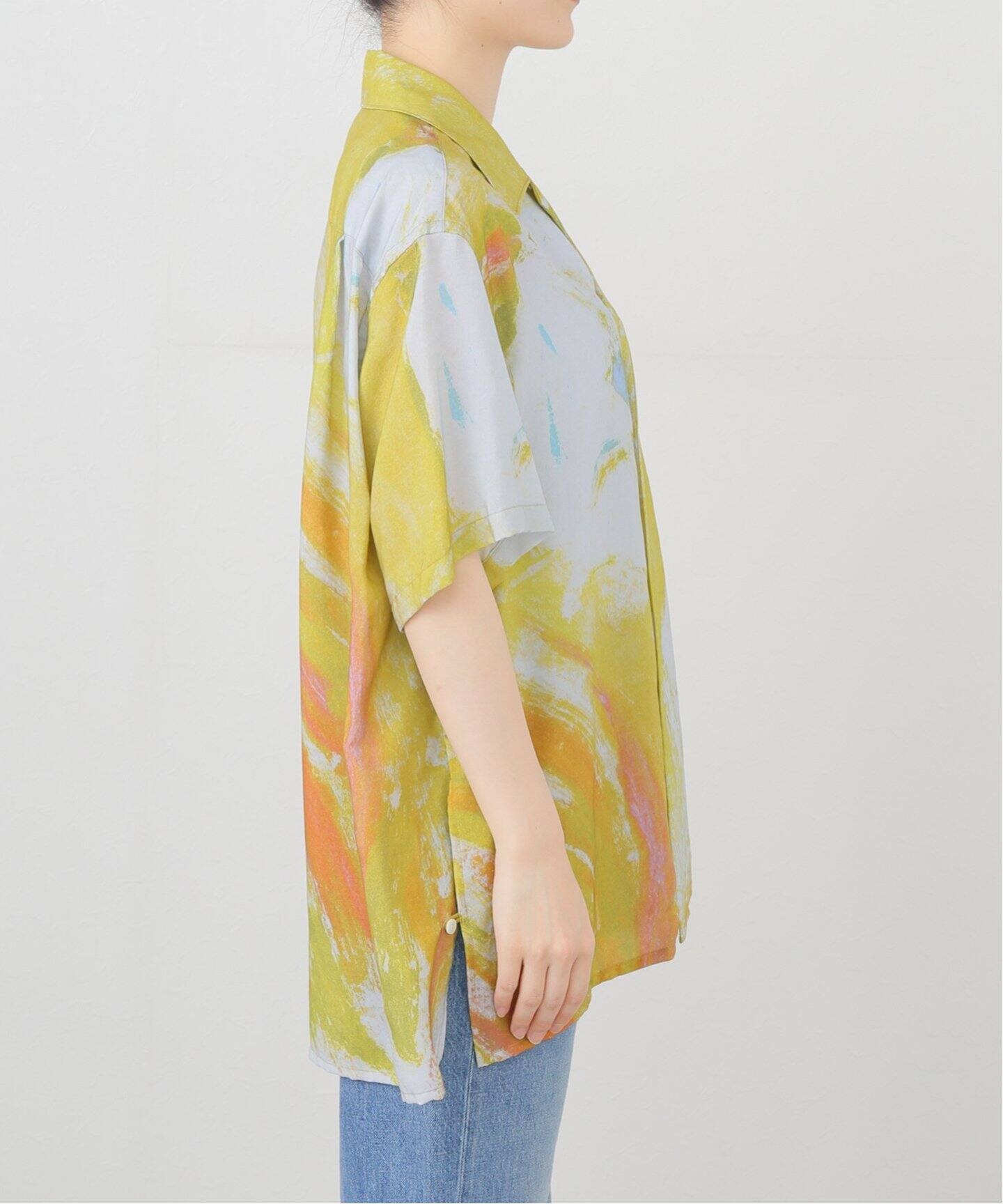 YOKE/ヨーク】FLOWER PT OPEN COLLAR SH（シャツ／ブラウス