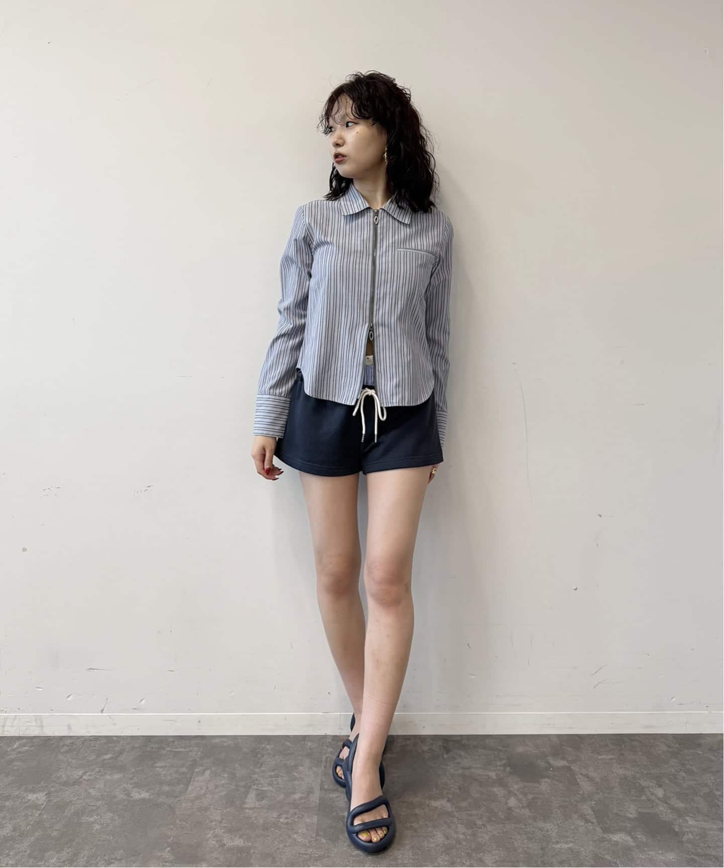 追加》ダブルジップストライプシャツ（シャツ／ブラウス）｜Oriens