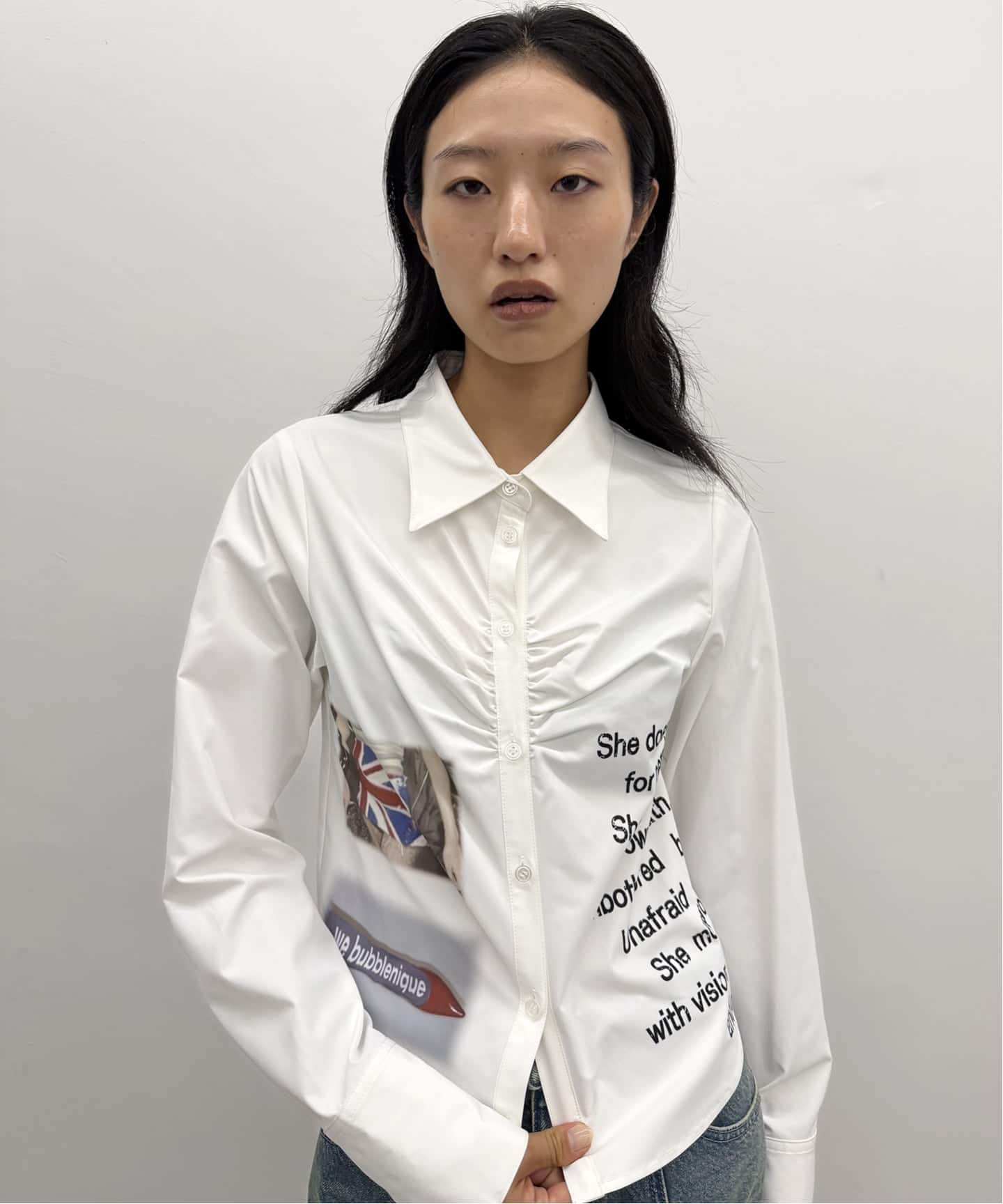 プリントギャザーシャツ（シャツ／ブラウス）｜Oriens JOURNAL