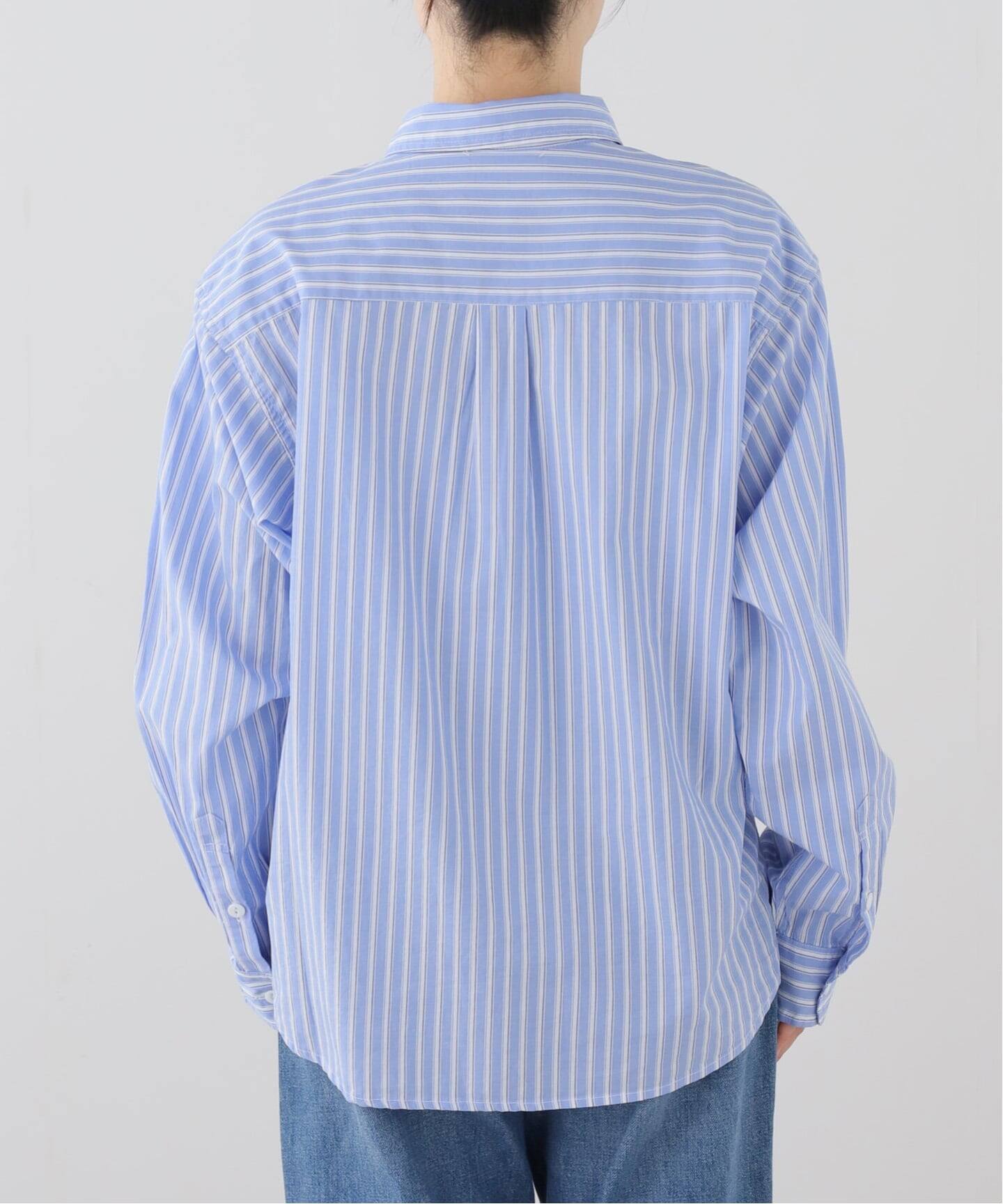 BRAIN DEAD/ブレインデッド】OMER STRIPED OXFORD BUTTON UP（シャツ