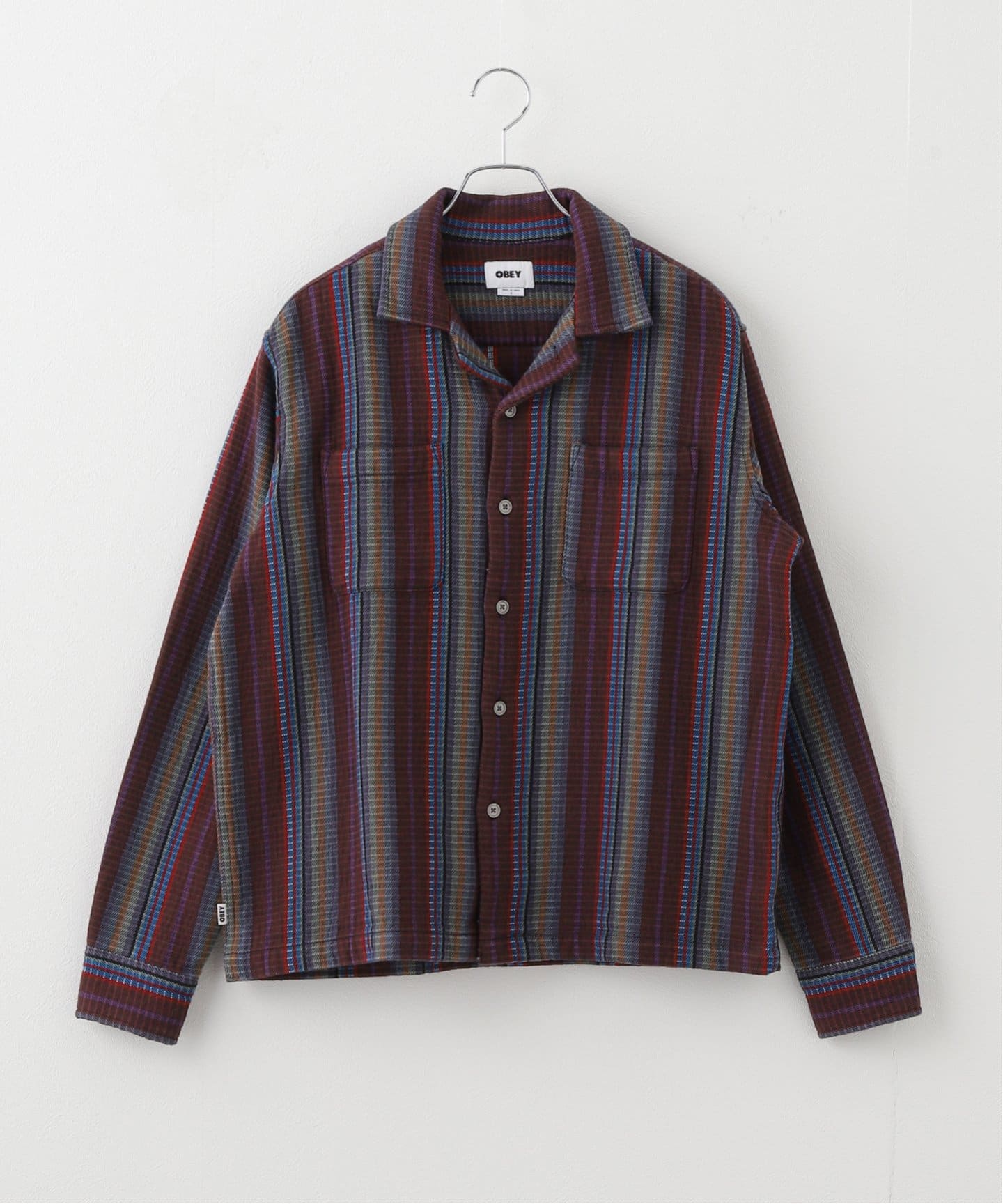 ブラウス シャツ 「OBEY / オベイ」 WANDERER WOVEN 181200403 レディース OBEY / オベイ】 WANDERER WOVEN 181200403（シャツ／ブラウス