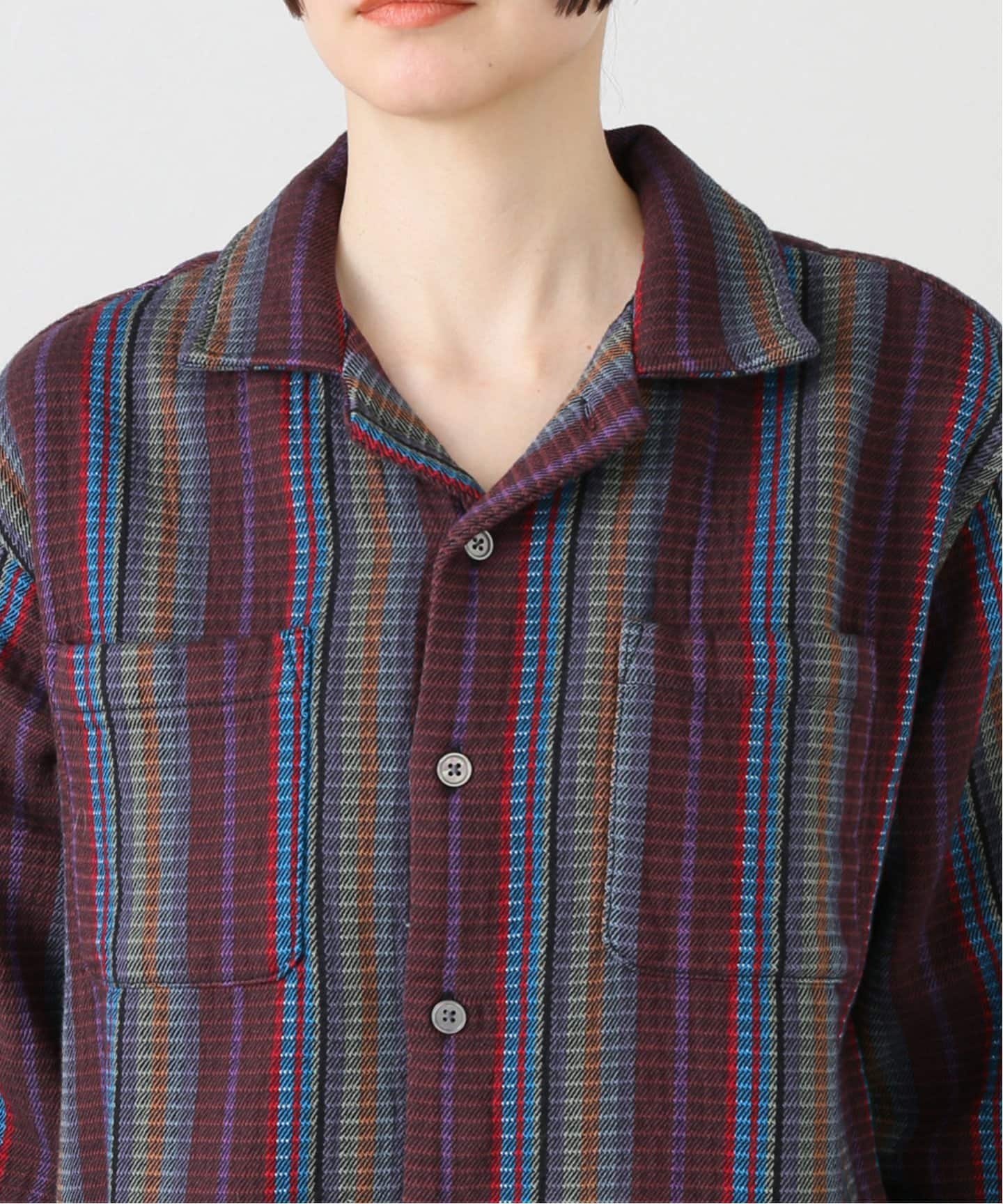 ブラウス シャツ 「OBEY / オベイ」 WANDERER WOVEN 181200403 レディース OBEY / オベイ】 WANDERER WOVEN 181200403（シャツ／ブラウス