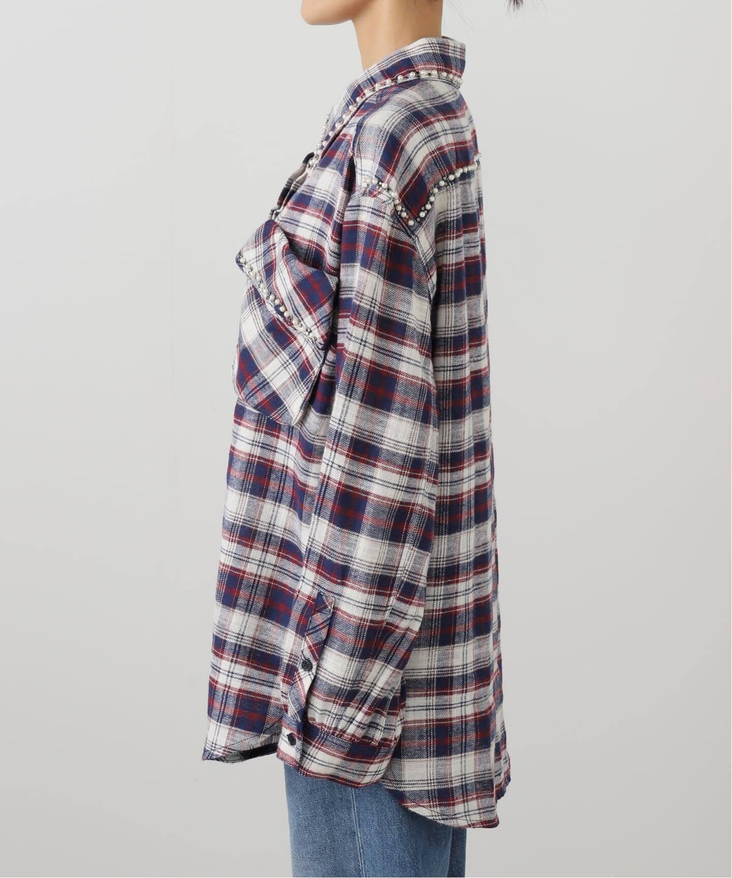 OPEN YY / オープンワイワイ】 Woven BEADED POCKET SHIRT YY254ST001