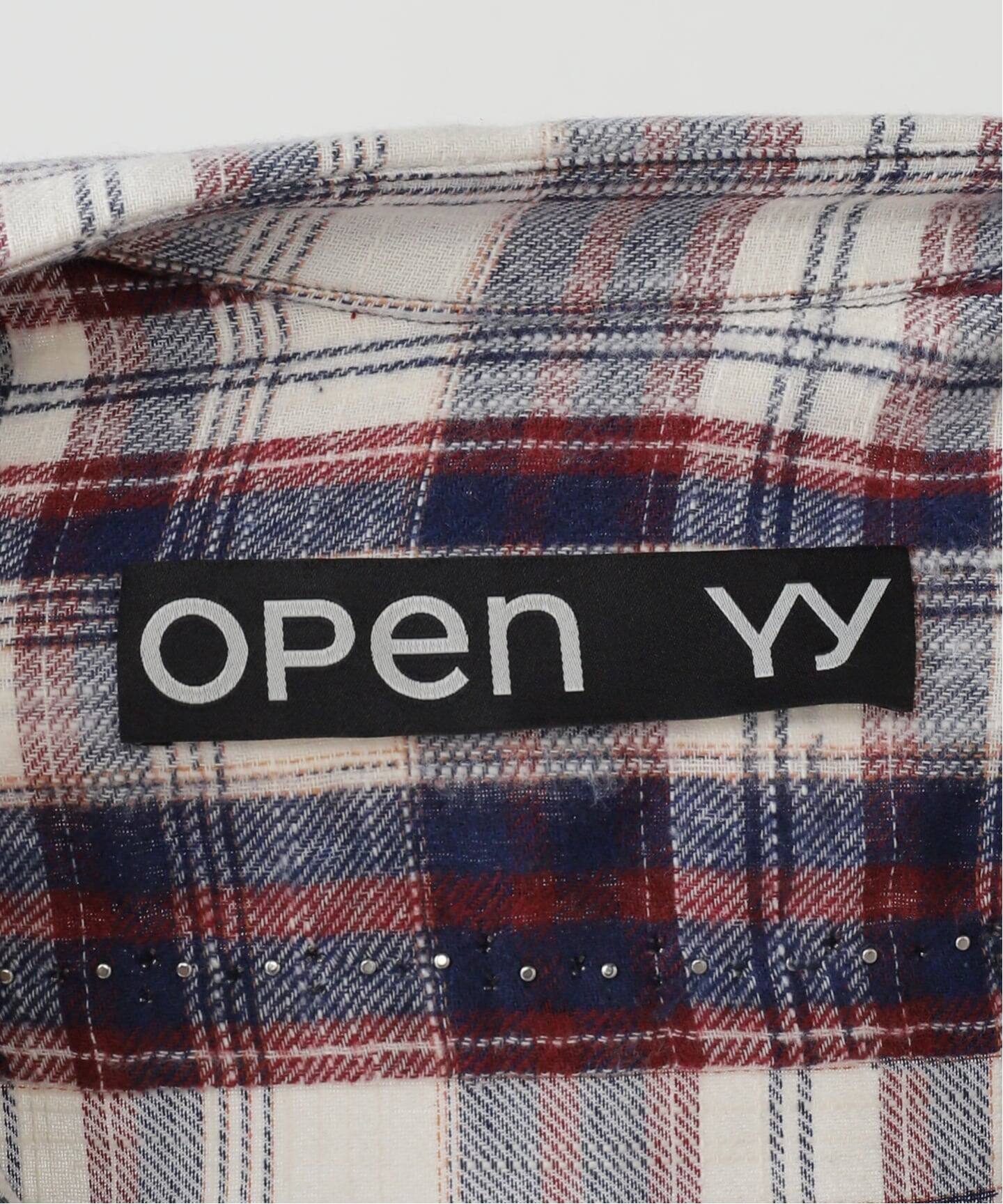 OPEN YY / オープンワイワイ】 Woven BEADED POCKET SHIRT YY254ST001