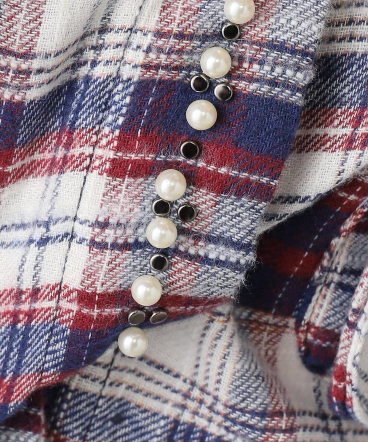 OPEN YY / オープンワイワイ】 Woven BEADED POCKET SHIRT YY254ST001