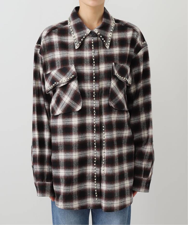 OPEN YY / オープンワイワイ】 Woven BEADED POCKET SHIRT YY254ST001 