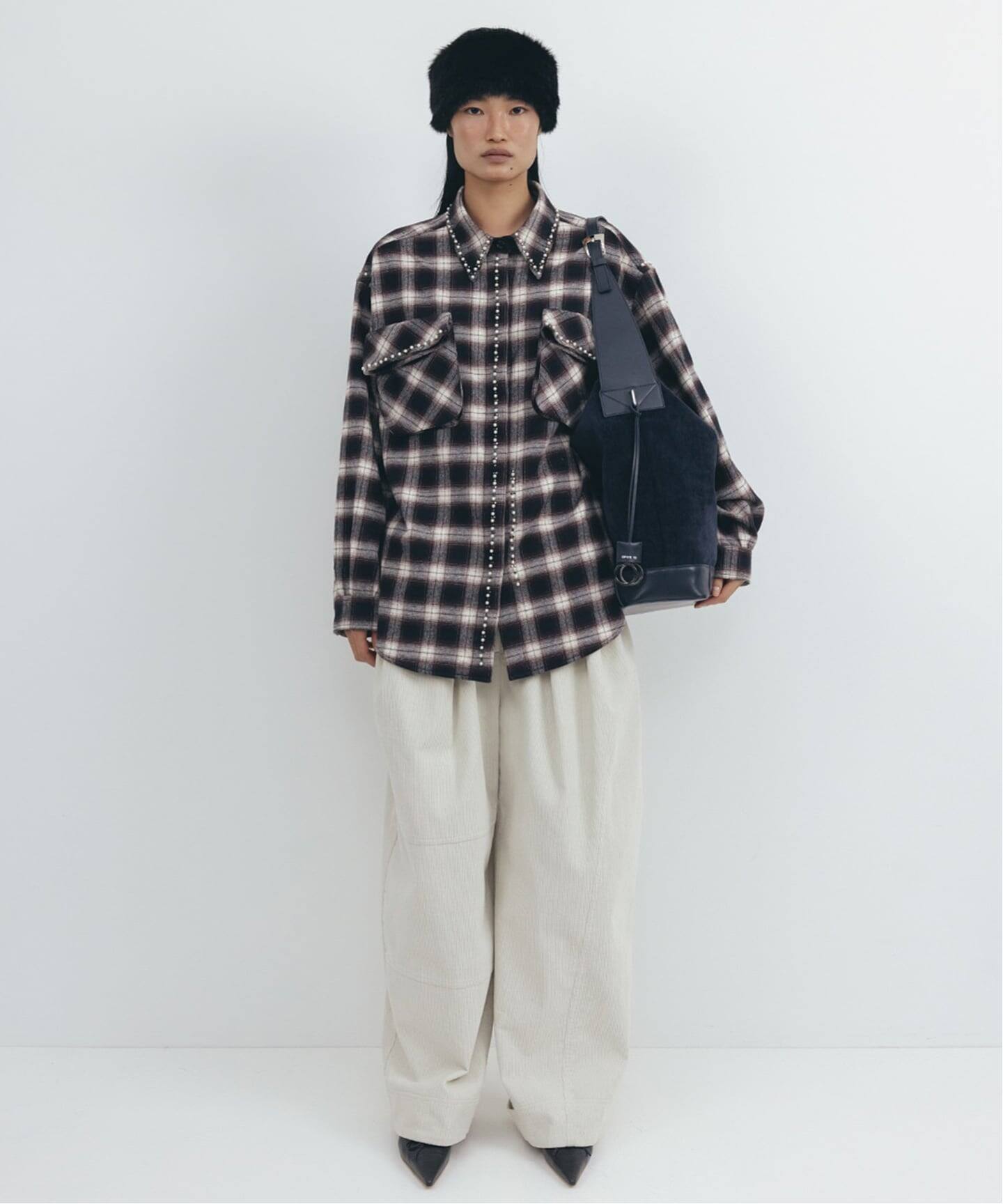 OPEN YY / オープンワイワイ】 Woven BEADED POCKET SHIRT YY254ST001 