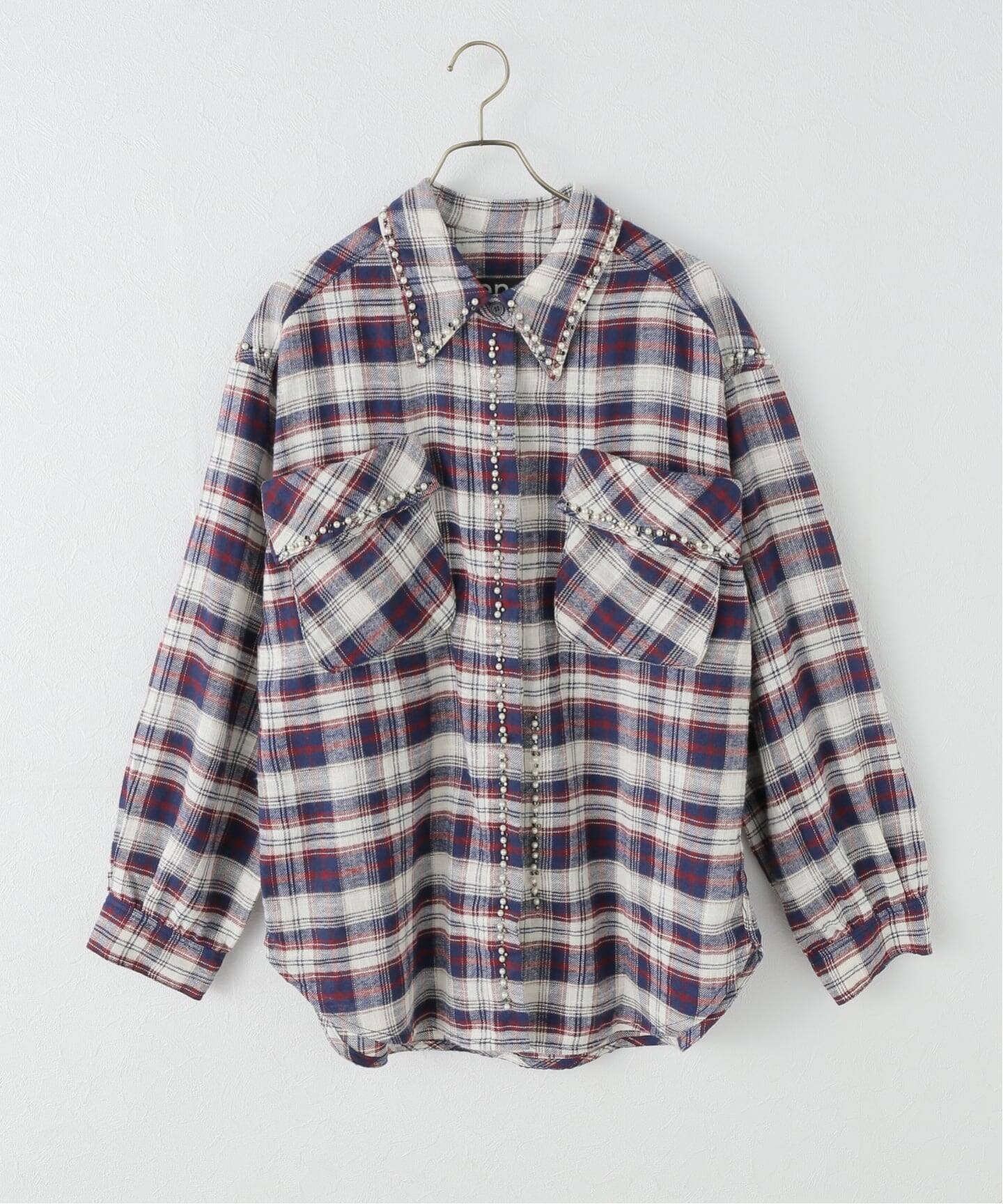 OPEN YY / オープンワイワイ】 Woven BEADED POCKET SHIRT YY254ST001 