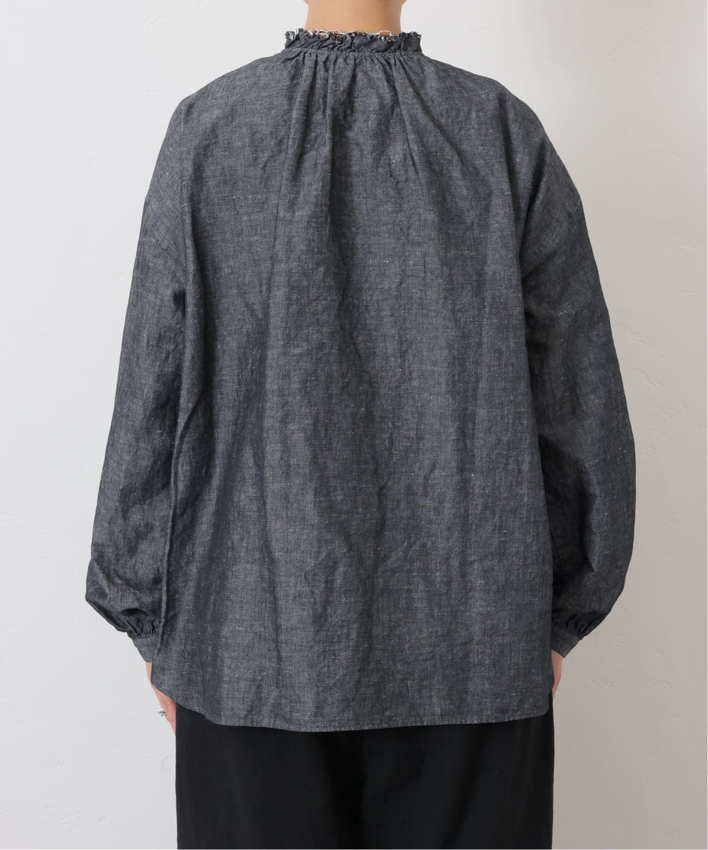 CLシャンブレー フリルブラウス（シャツ／ブラウス）｜journal