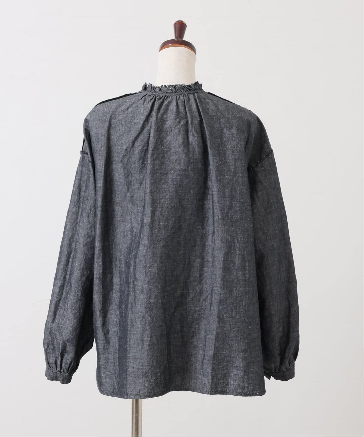 CLシャンブレー フリルブラウス（シャツ／ブラウス）｜journal