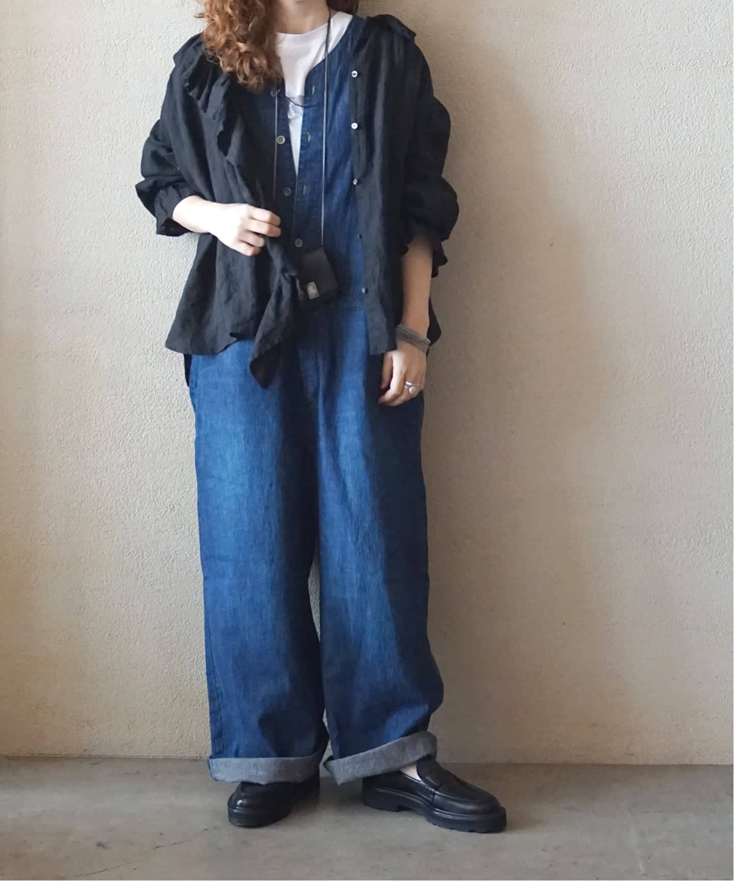 ジャーナルスタンダードラックス　リネンフリンジブラウス　シャツ　フレンチスリーブ フレンチリネンフリルTOP（シャツ／ブラウス）｜journal