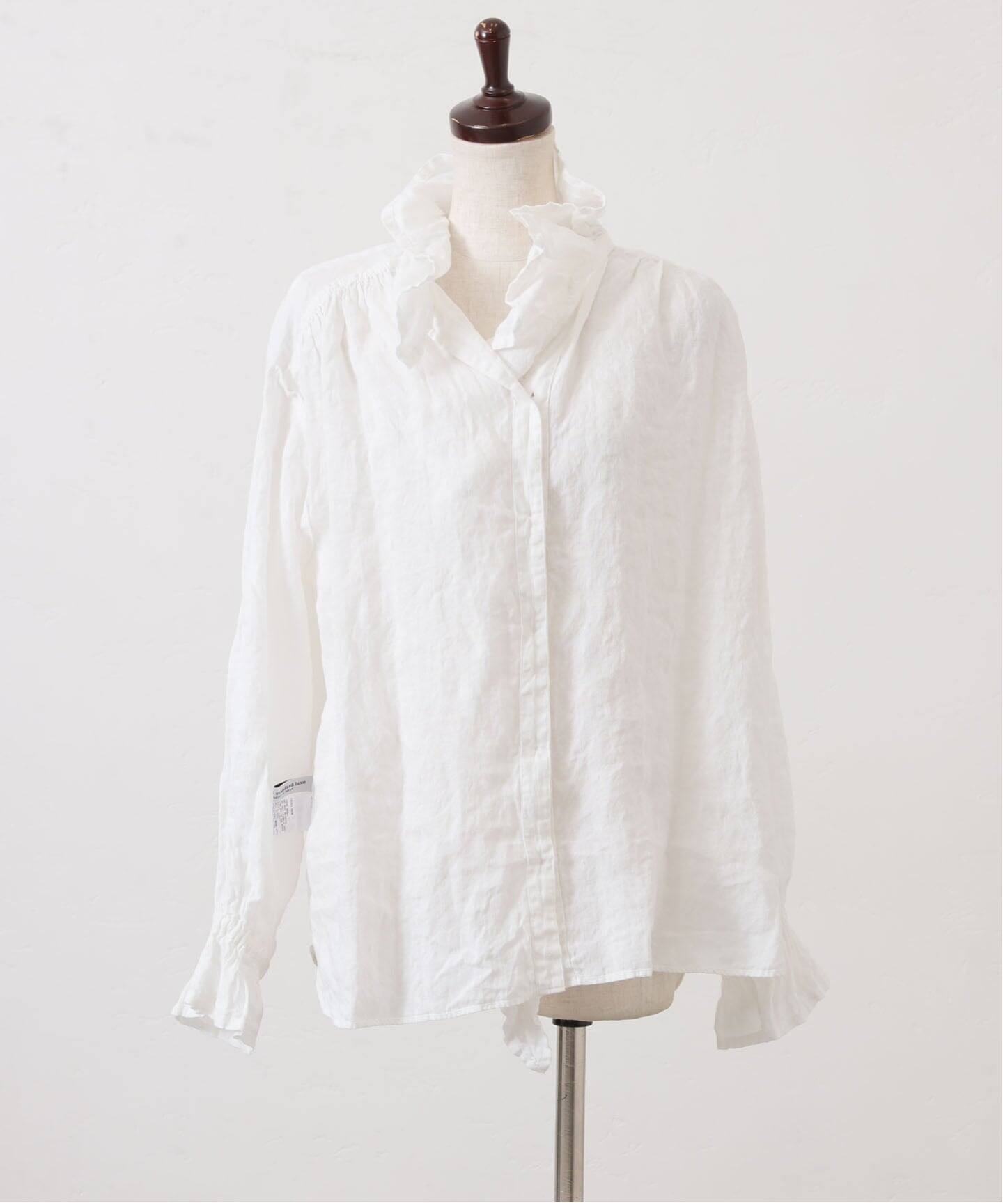 追加予約3》フレンチリネン フリルパフブラウス（シャツ／ブラウス