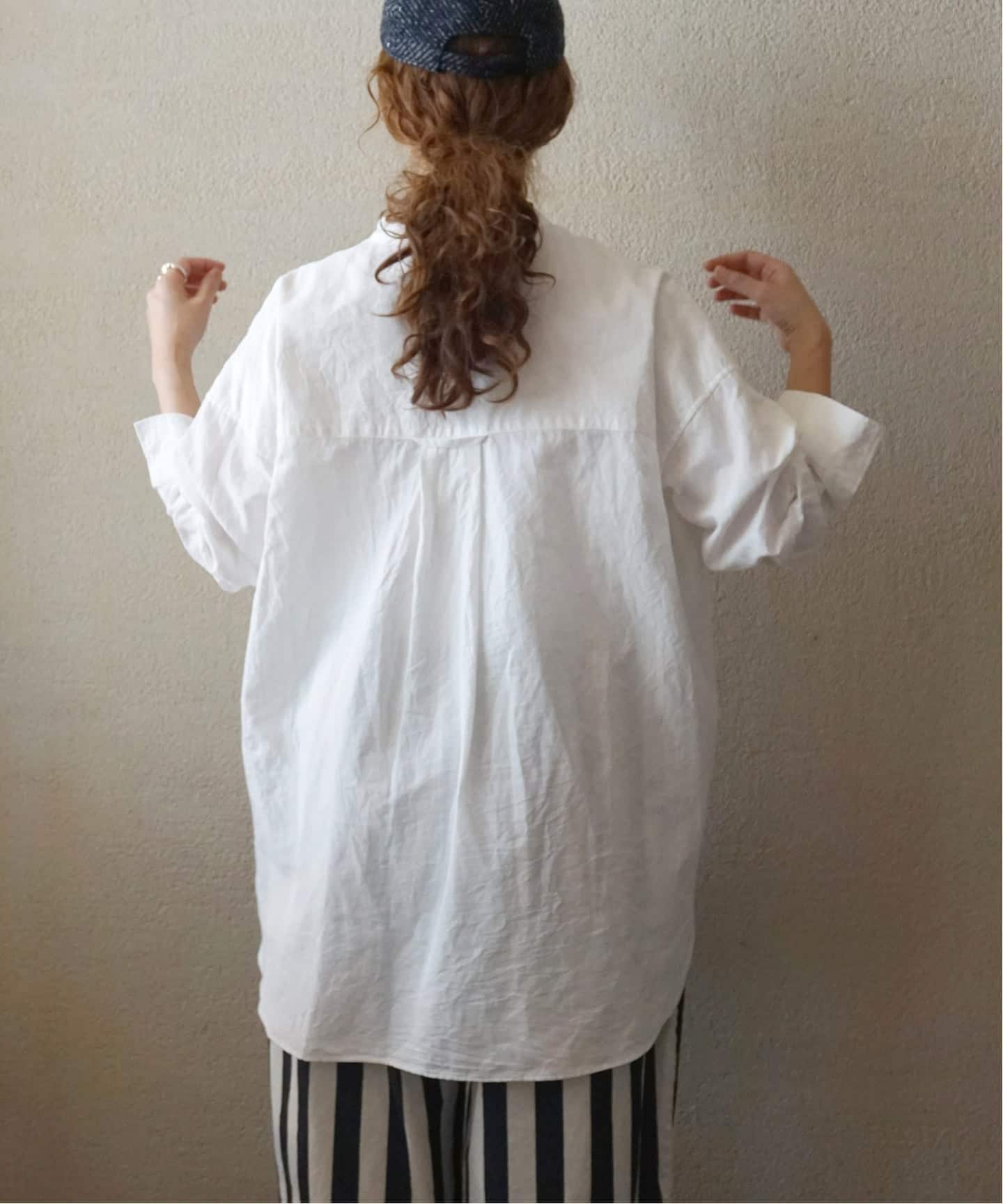 CLシャンブレー スタンドカラーシャツ（シャツ／ブラウス