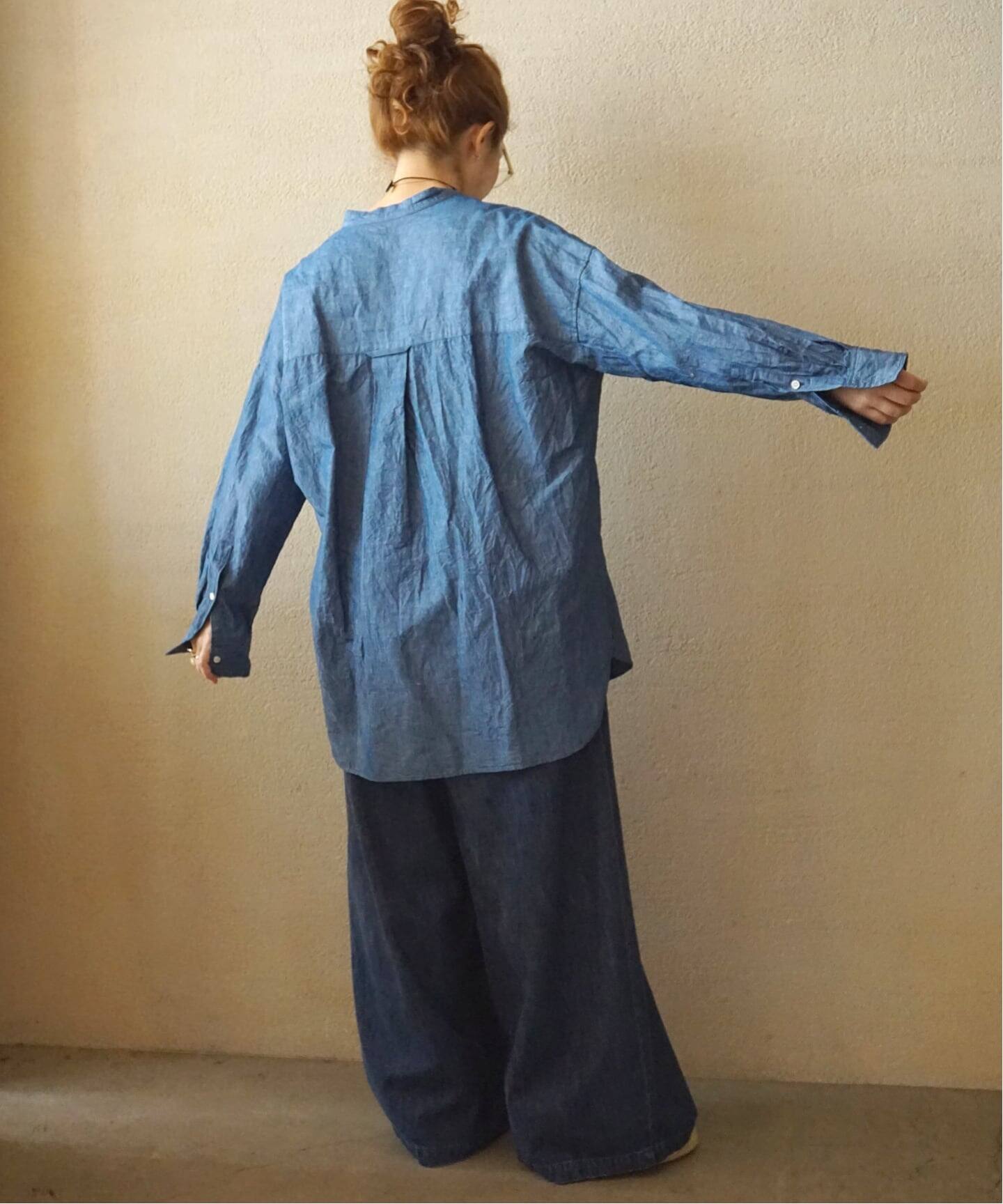 CLシャンブレー スタンドカラーシャツ（シャツ／ブラウス）｜journal