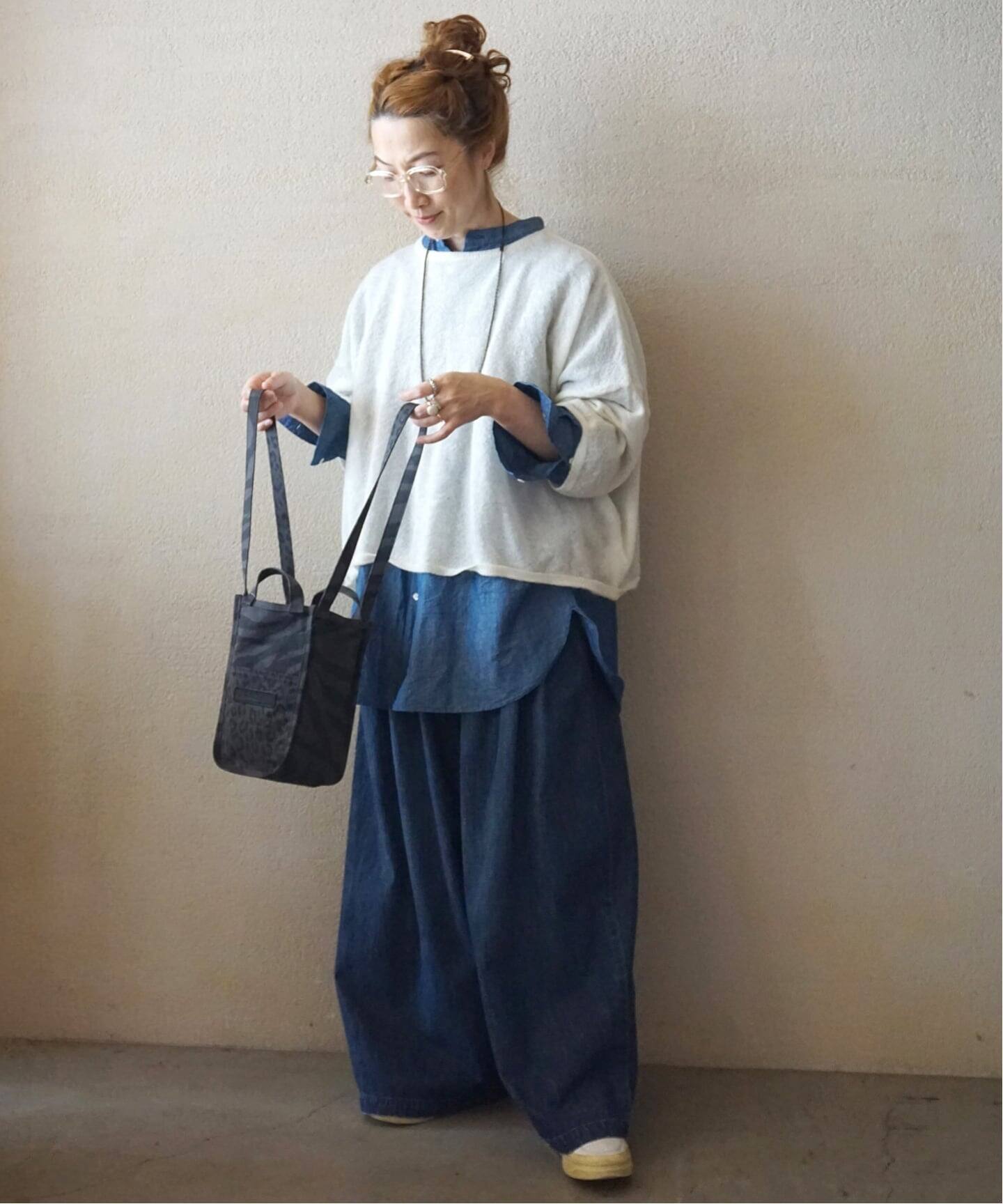 CLシャンブレー スタンドカラーシャツ（シャツ／ブラウス）｜journal 