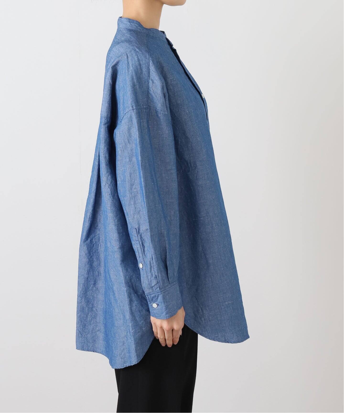 CLシャンブレー スタンドカラーシャツ（シャツ／ブラウス
