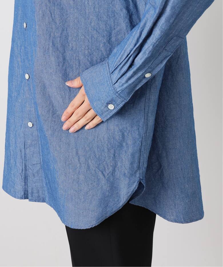 CLシャンブレー スタンドカラーシャツ（シャツ／ブラウス）｜journal 