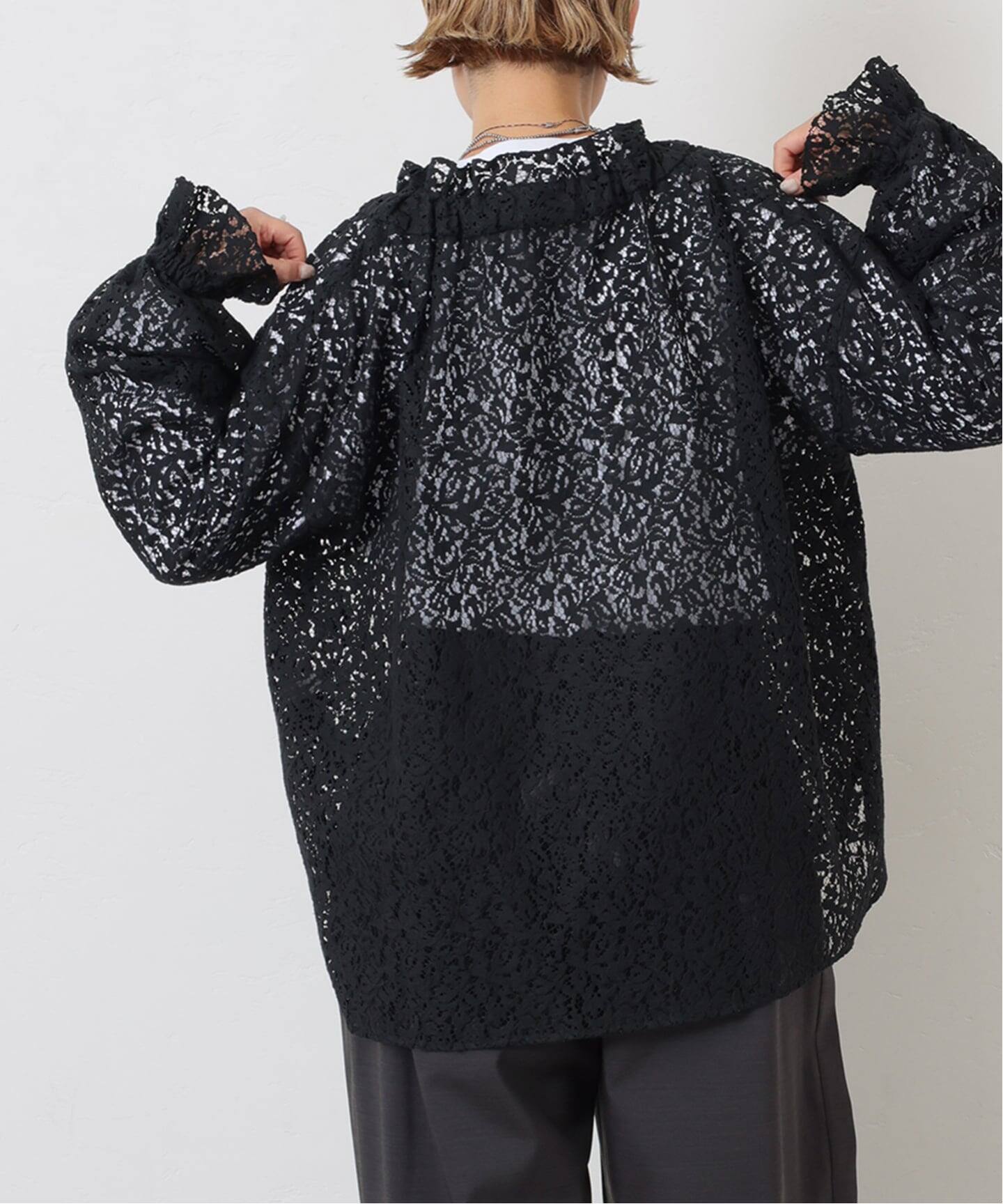 ジャーナルスタンダードラックス コットンレースリブBL ジャーナルスタンダードラックス コットンレースリブBL