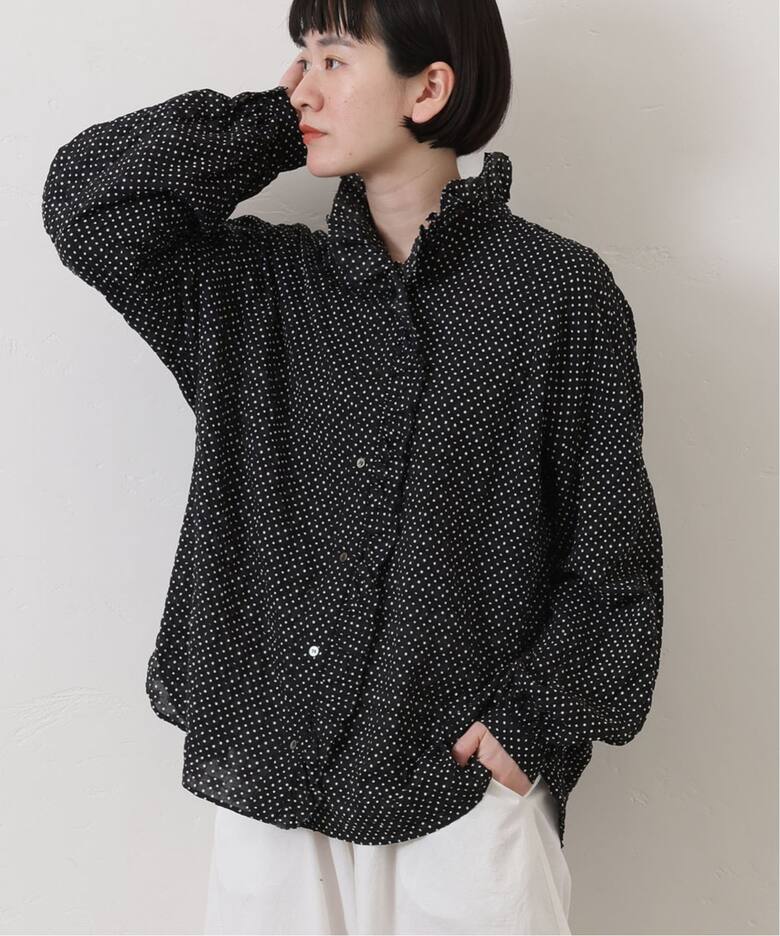 ローンドット フリルブラウス（シャツ／ブラウス）｜journal standard 