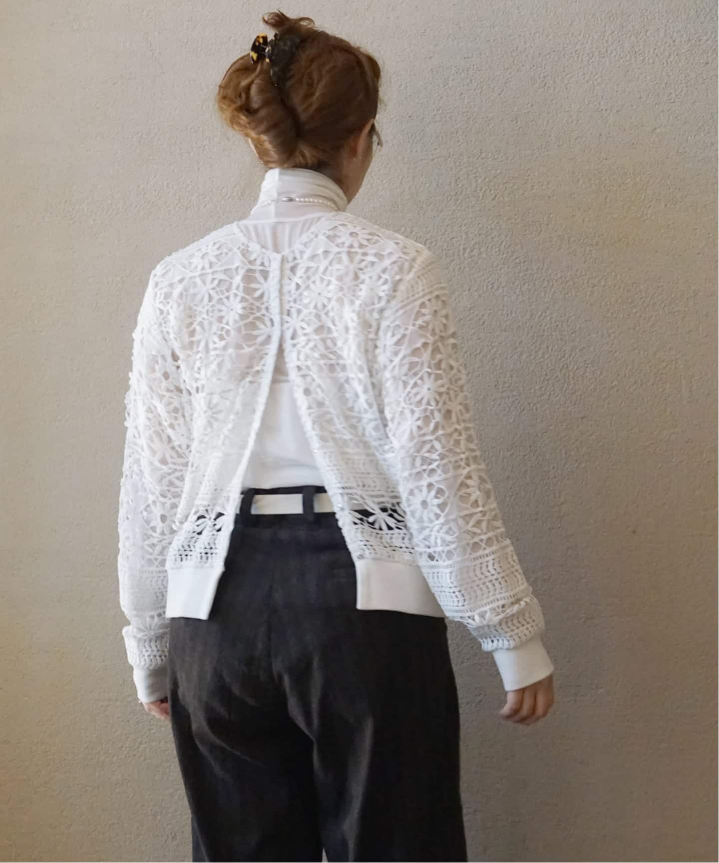 予約》コットンレース リブブラウス（シャツ／ブラウス