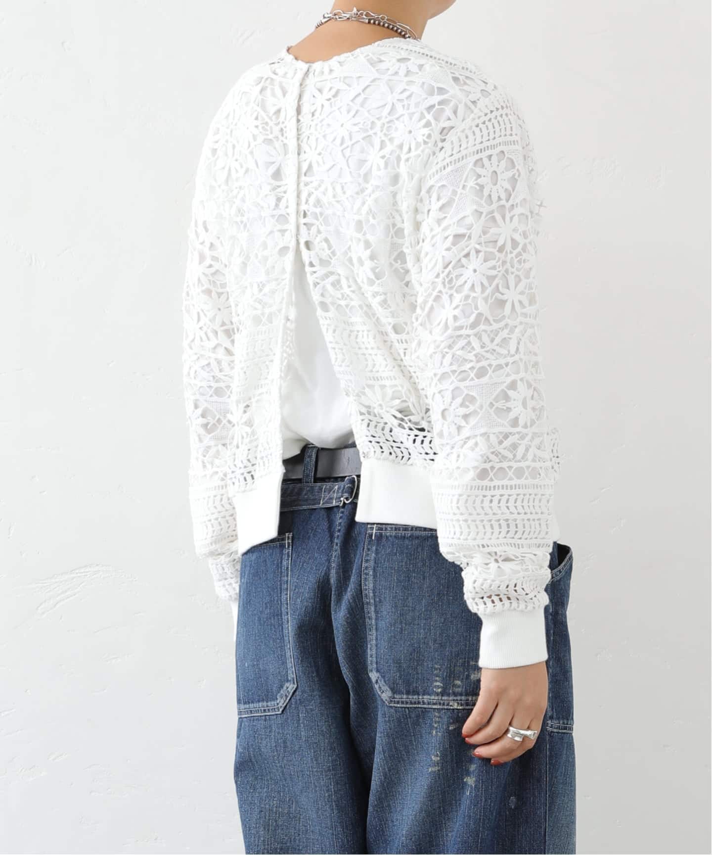 ジャーナルスタンダードラックス コットンレースリブブラウス 予約》コットンレース リブブラウス（シャツ／ブラウス