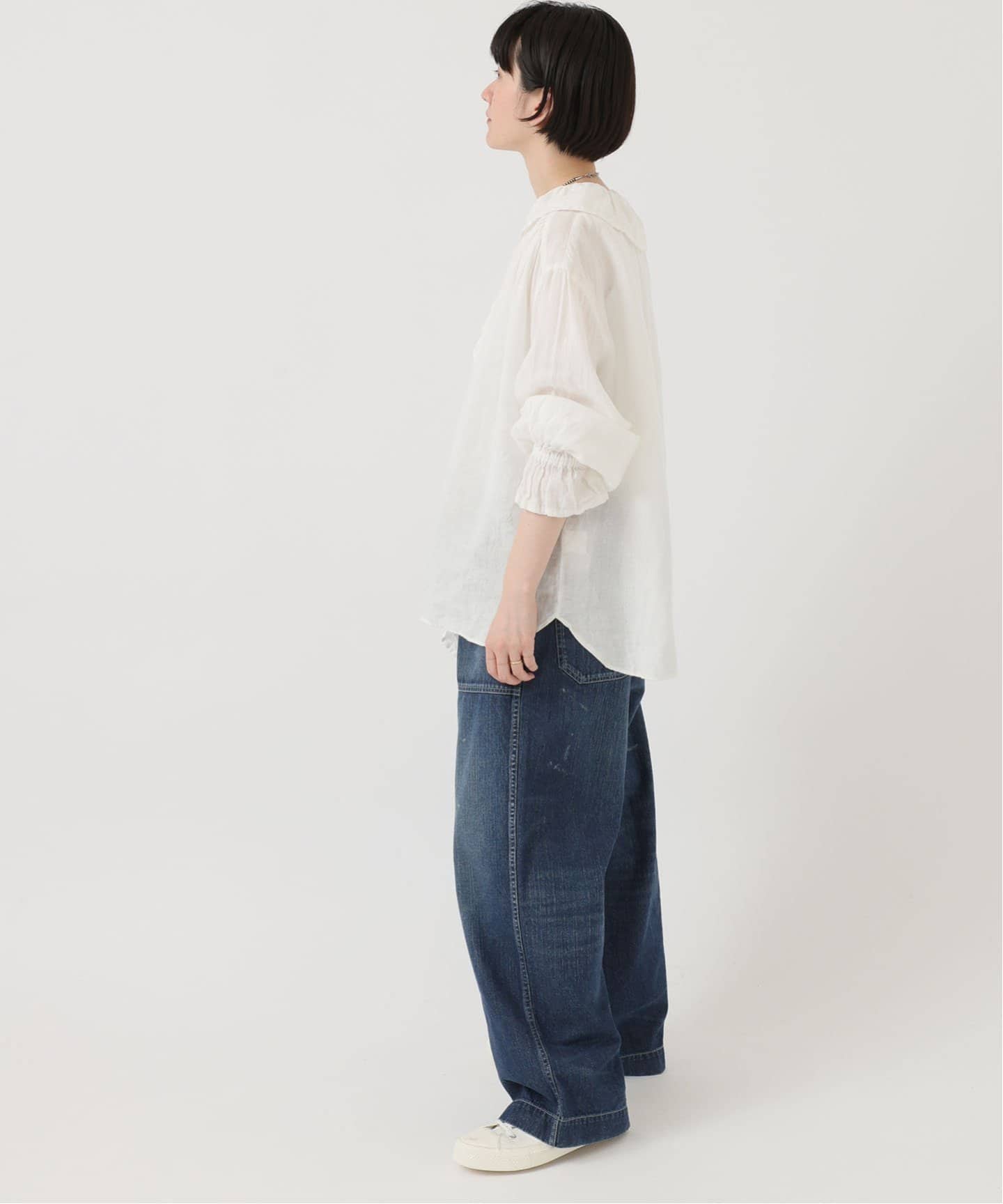 journal standard luxe フレンチリネン フリルパフブラウス 追加》フレンチリネン フリルパフブラウス（シャツ／ブラウス