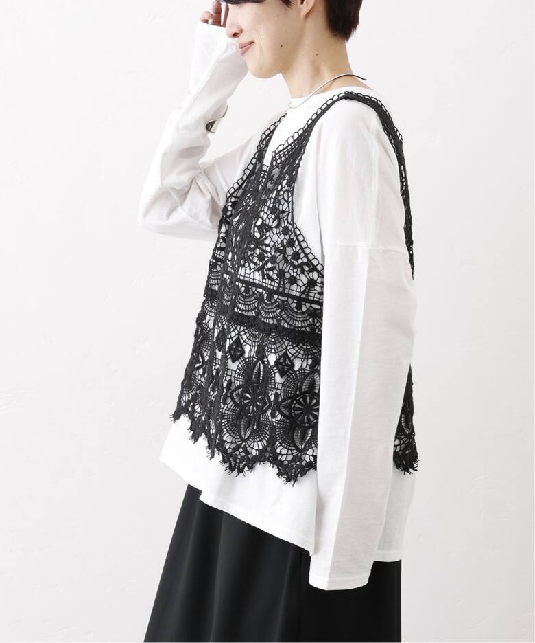 追加2》レースMIXノースリーブブラウス（シャツ／ブラウス）｜journal  