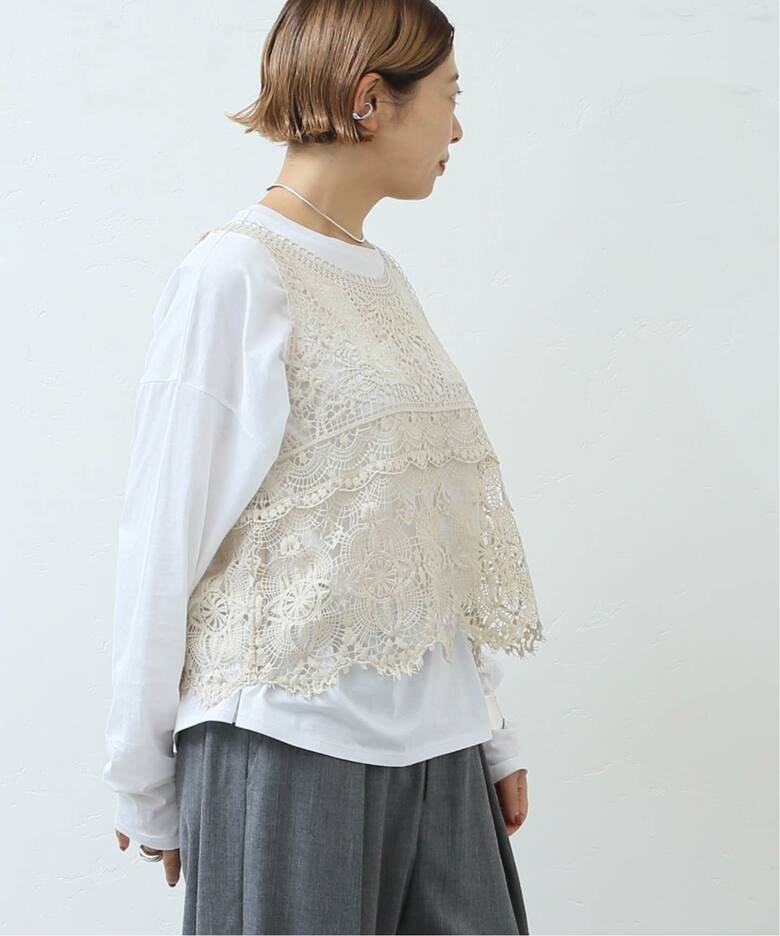 追加2》レースMIXノースリーブブラウス（シャツ／ブラウス）｜journal  