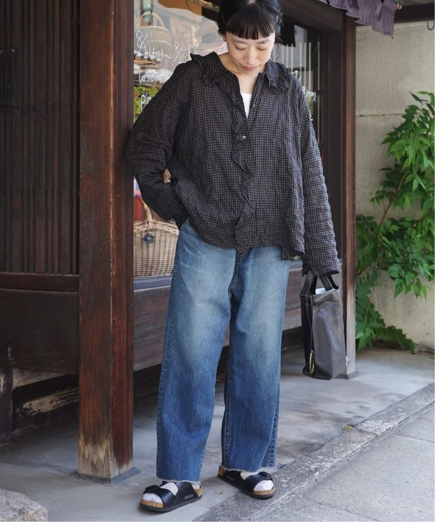 journal standard luxe シャーリングローン フリルブラウス 追加予約》シャーリングローン フリルブラウス（シャツ