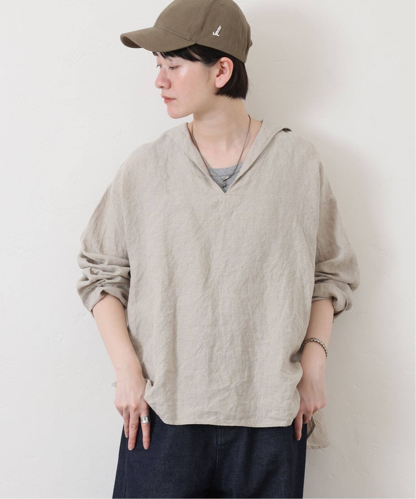luxe ソフトリネン セーラーシャツ JOURNAL STANDARD LUXE シャツ ブラウス ソフトリネン セーラー
