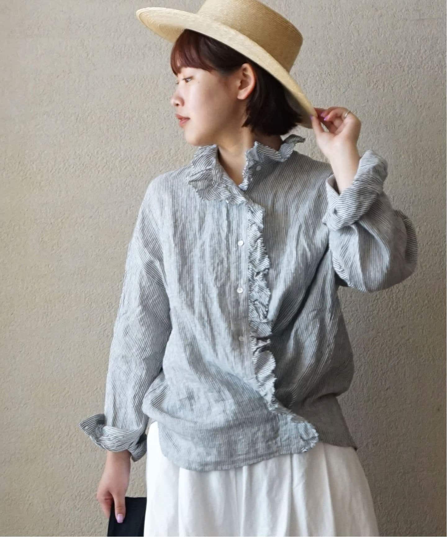 QUARTERLY (ジャーナルスタンダードラックス)　リネンフリルブラウス JOURNAL STANDARD LUXE（ジャーナルスタンダード ラックス）の