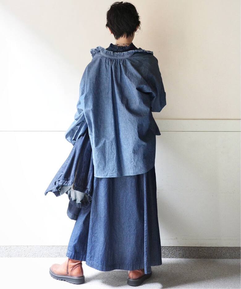 BLUEフリルブラウス（シャツ／ブラウス）｜journal standard luxe 