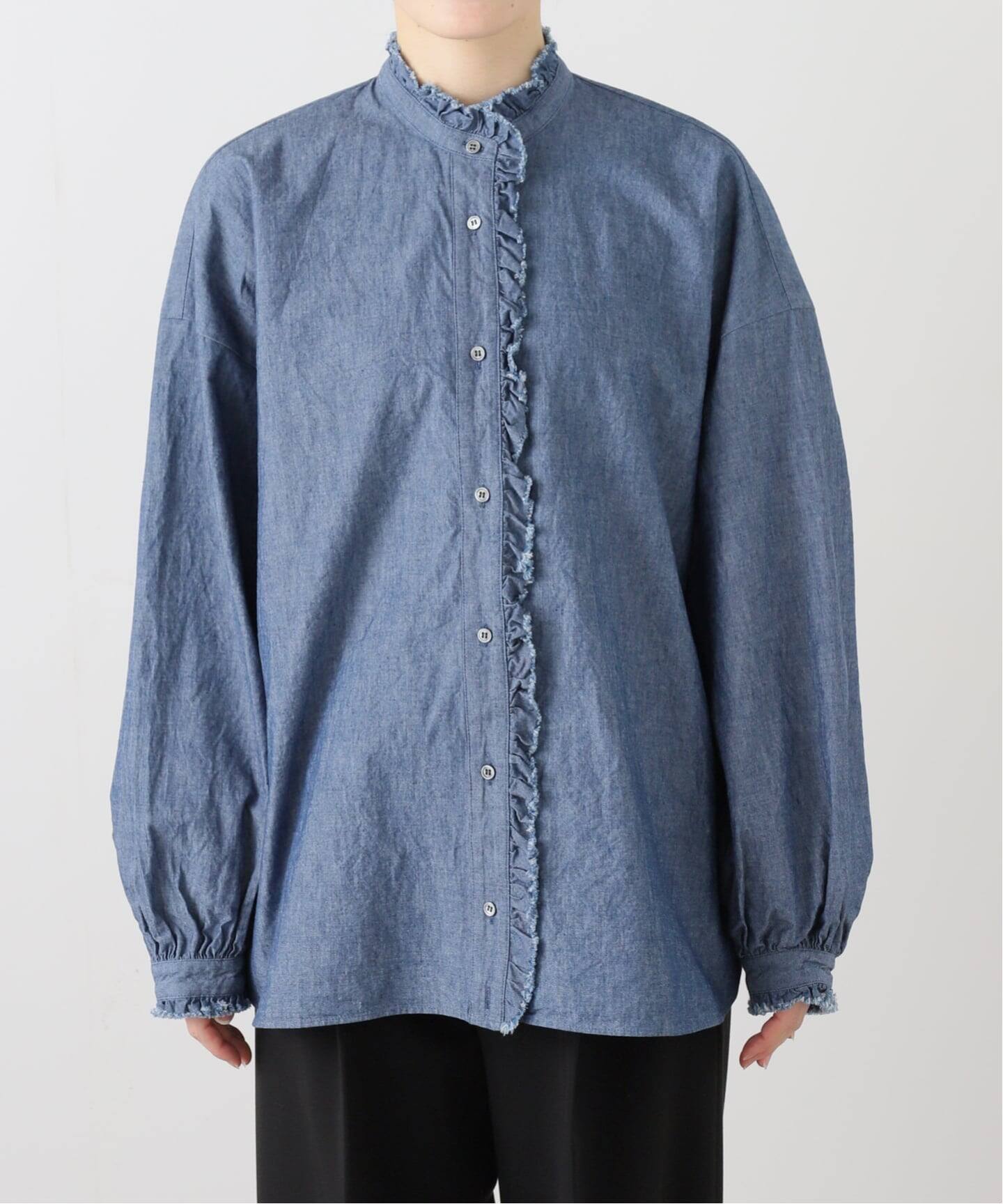 BLUEフリルブラウス（シャツ／ブラウス）｜journal standard luxe