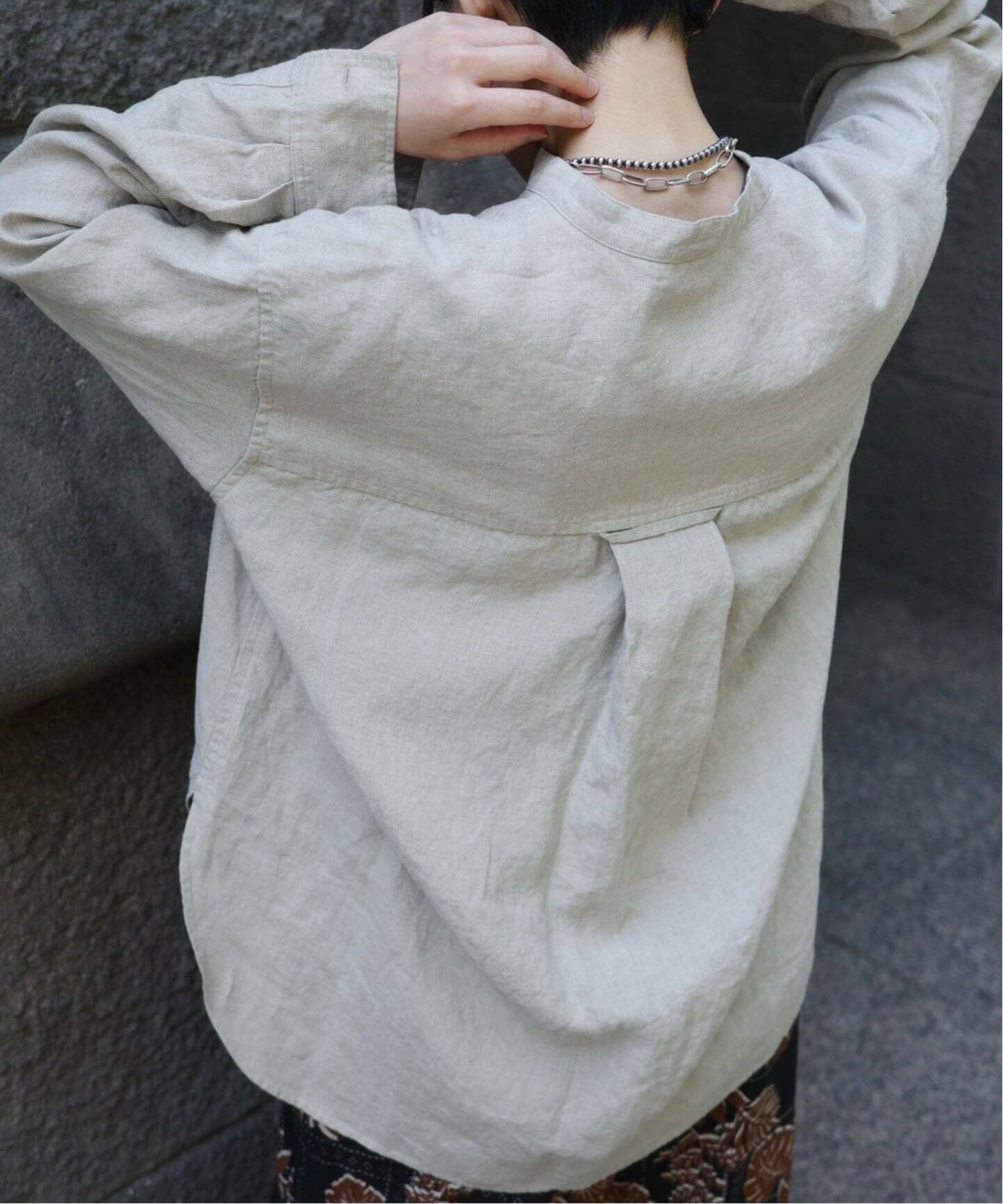 リネン スタンドカラーシャツ（シャツ／ブラウス）｜journal standard 