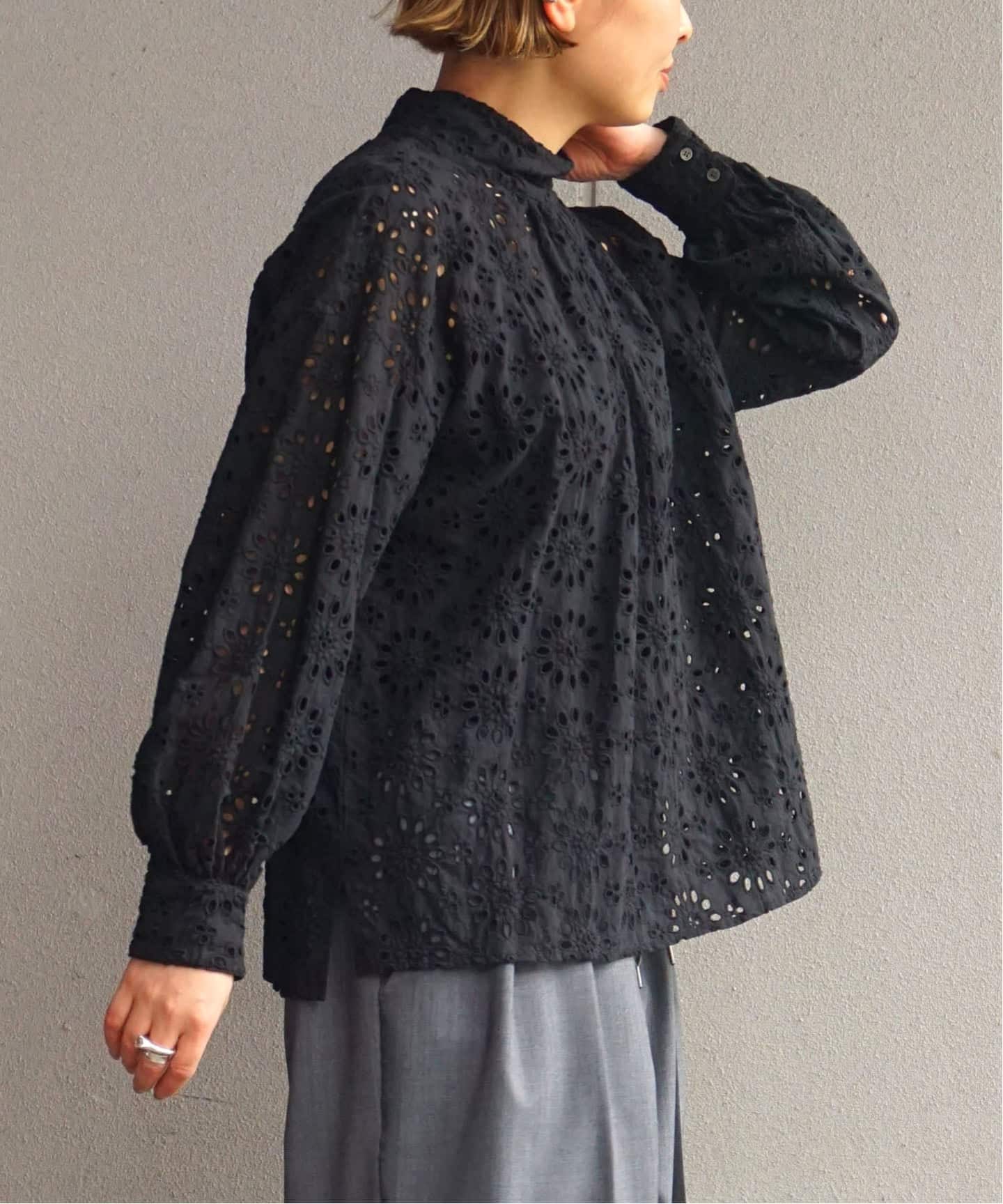 予約》ローンレース ハイネックパフブラウス（シャツ／ブラウス