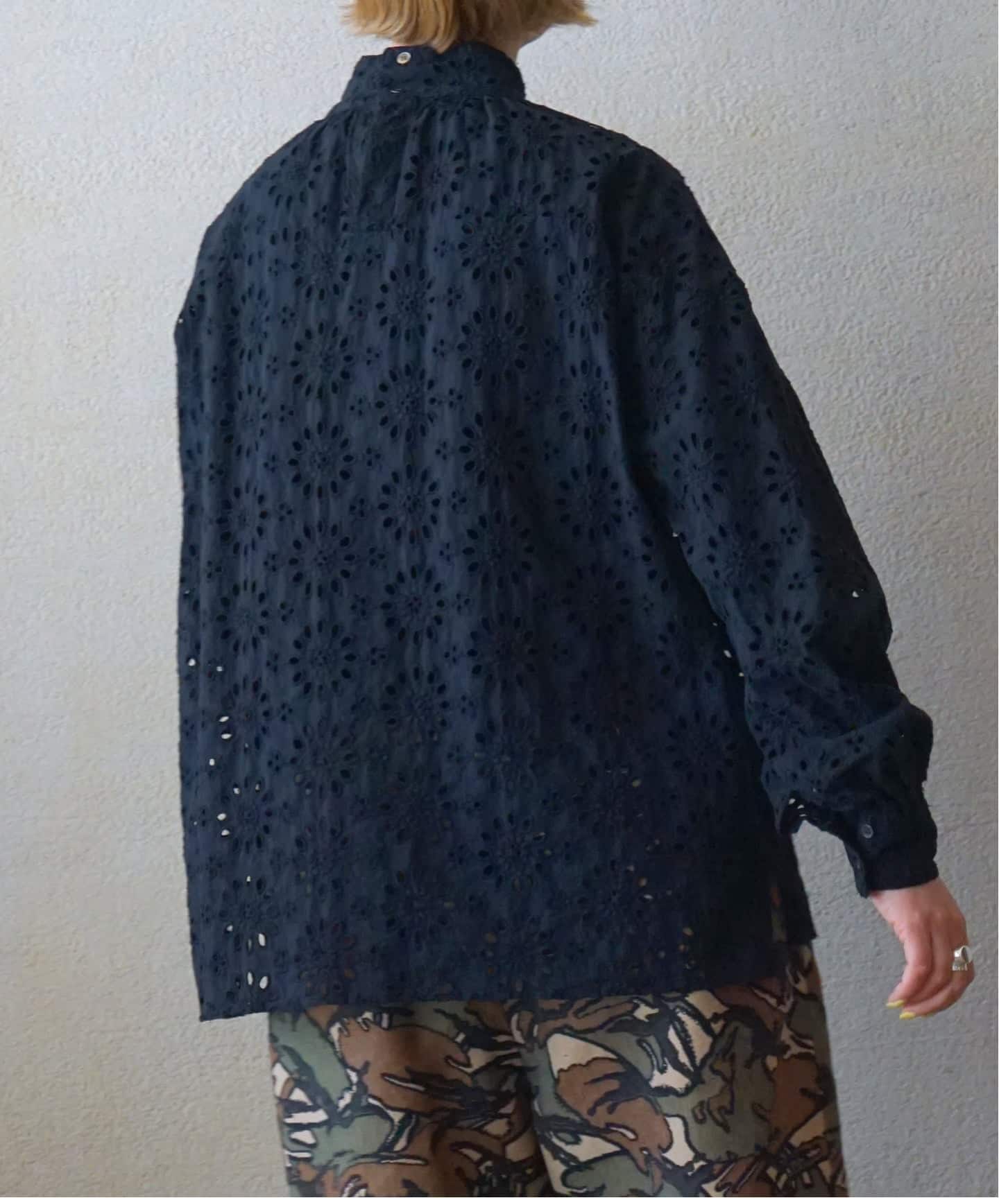 ローンレース ハイネックパフブラウス（シャツ／ブラウス）｜journal