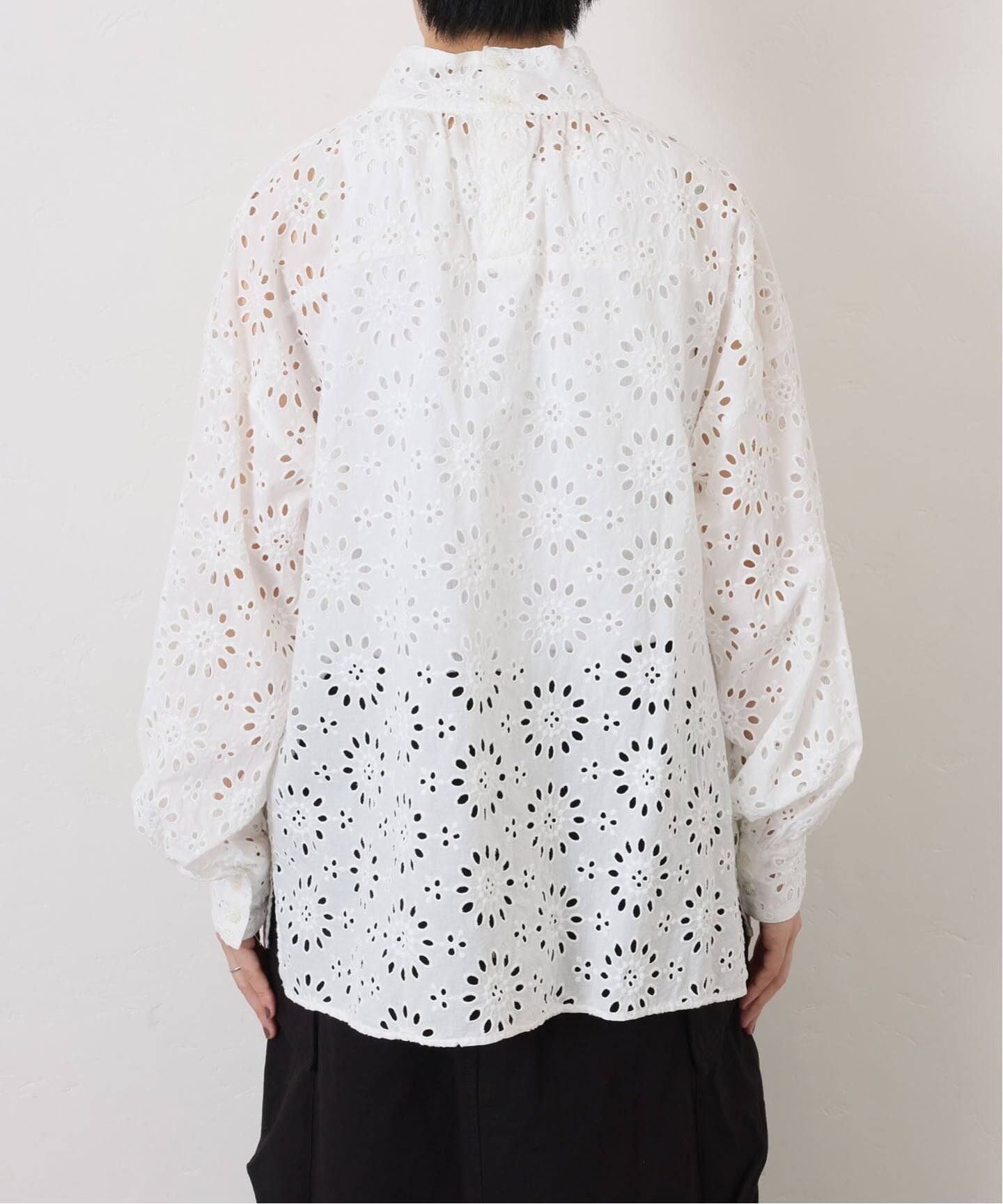 予約》ローンレース ハイネックパフブラウス（シャツ／ブラウス